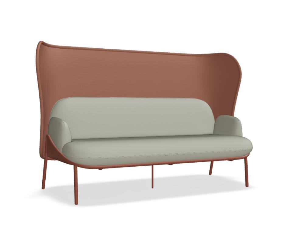 Mesh MS1D - Sofa in Vanille präsentiert im Onlineshop von KAQTU Design AG. Hochlehner-Sofa ist von Mdd