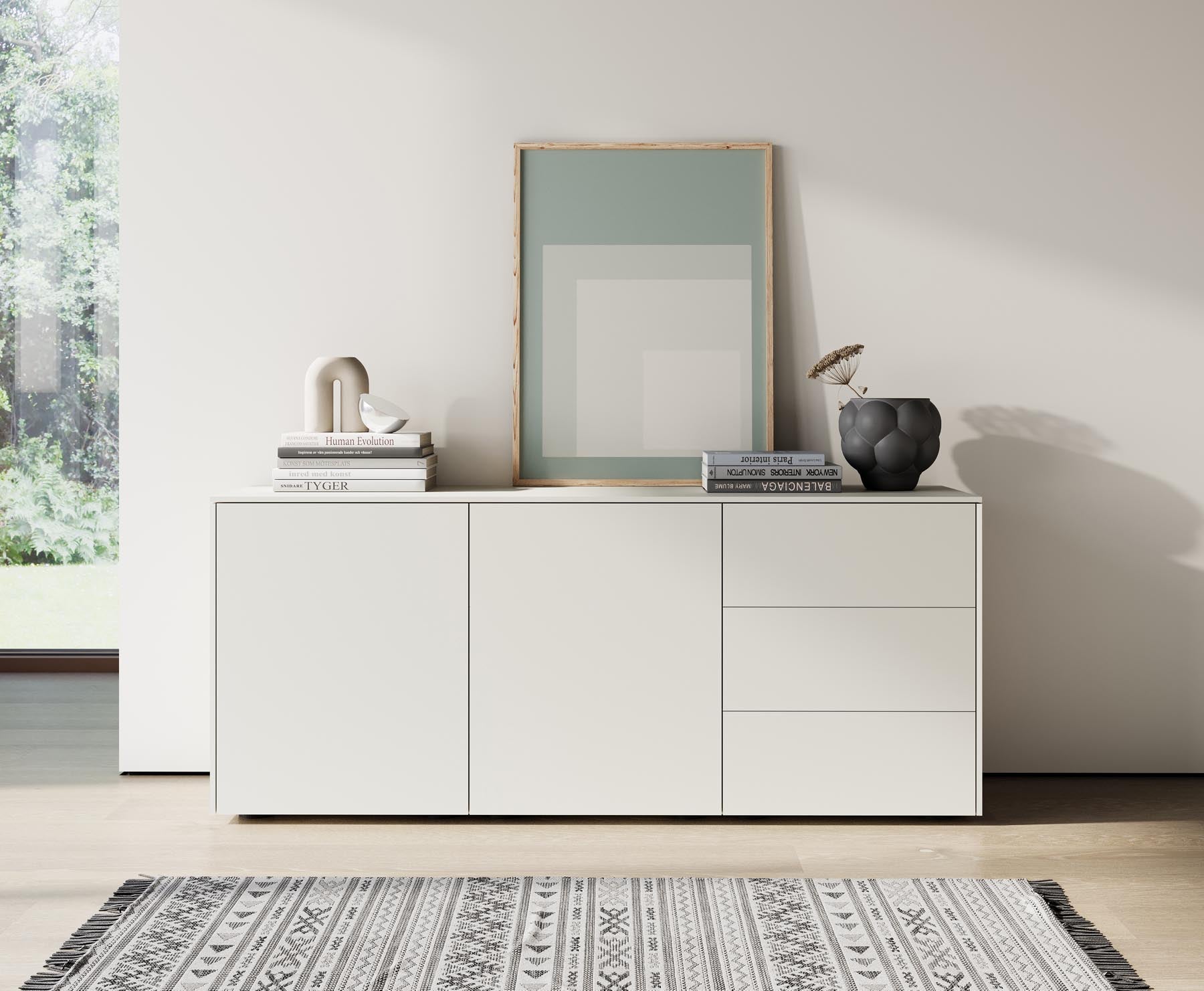 Aventa Sideboard V9 in Weiss präsentiert im Onlineshop von KAQTU Design AG. Sideboard ist von Müller Möbelwerkstätten
