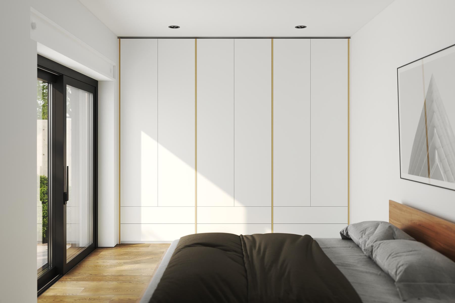 Modular Plus Kombination 5 in Weiss präsentiert im Onlineshop von KAQTU Design AG. Drehtürenschrank ist von Müller Möbelwerkstätten