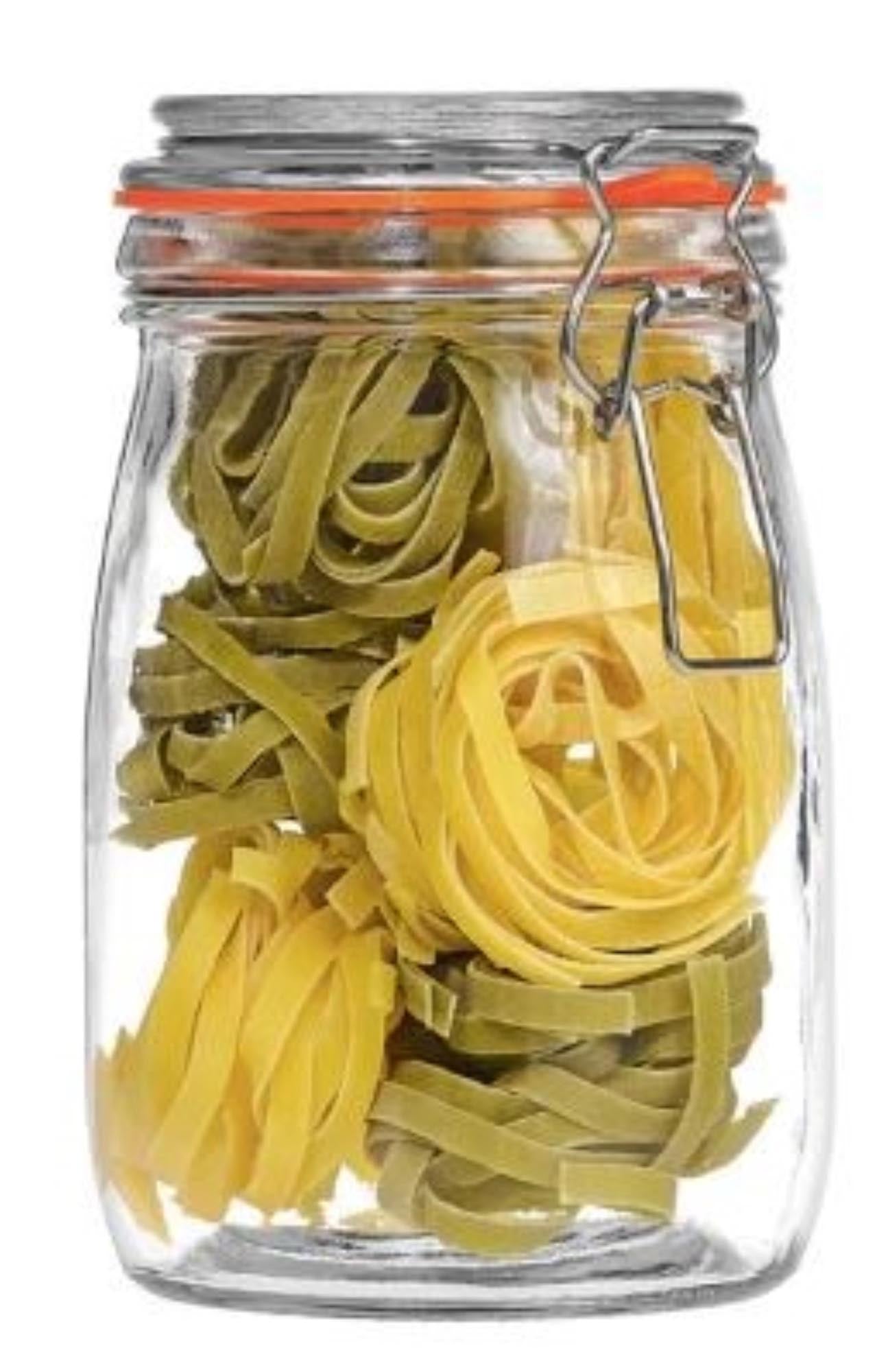 Aufbewahrungsglas mit Bügelverschluss 1l in Transparent präsentiert im Onlineshop von KAQTU Design AG. Aufbewahrungsbehälter ist von Tala