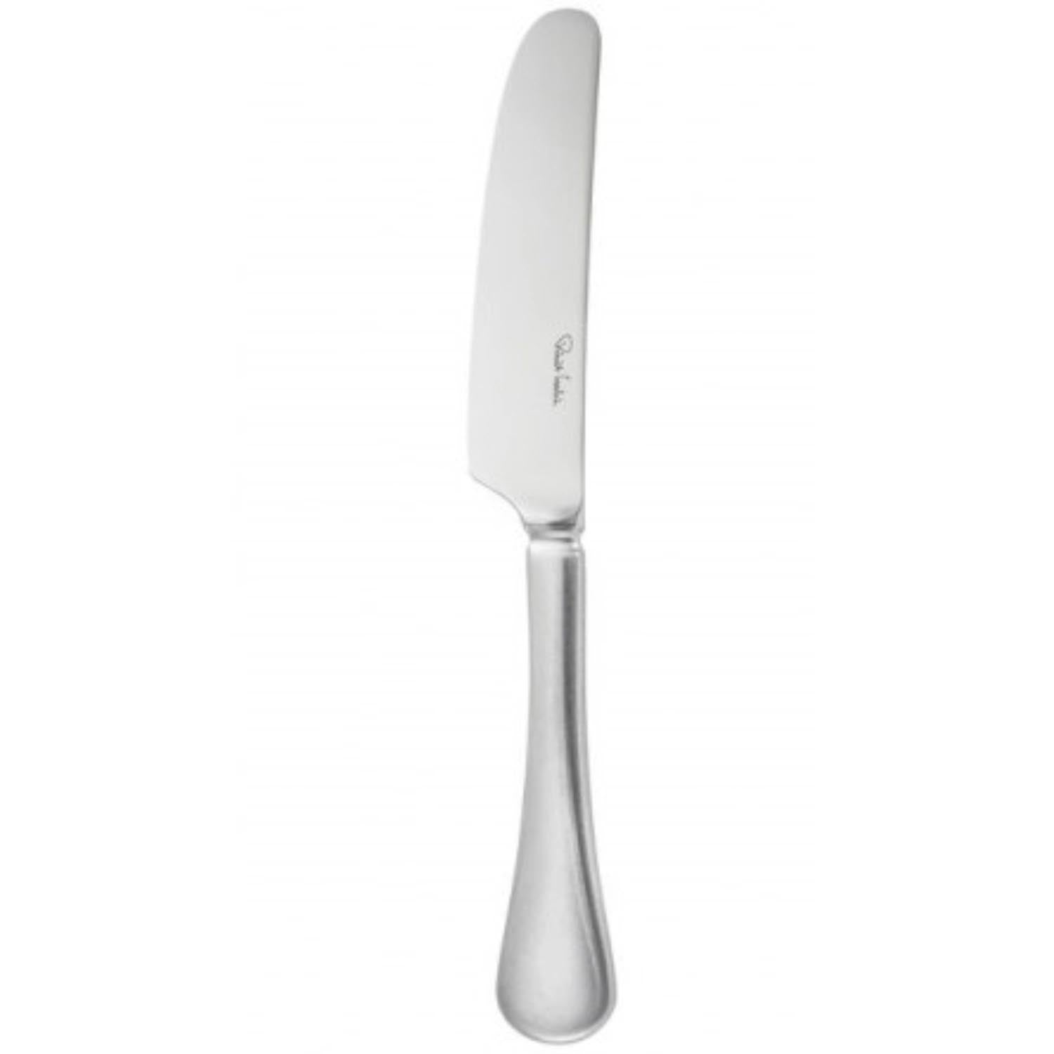 Baguette Vintage Dessertmesser Hohlheft in Silber präsentiert im Onlineshop von KAQTU Design AG. Besteck ist von Abert