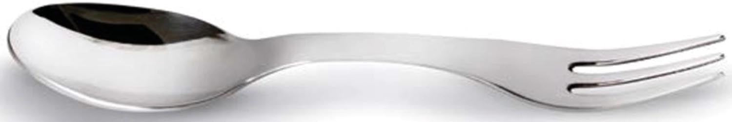 Double Apero Löffel/Gabel in Silber präsentiert im Onlineshop von KAQTU Design AG. Besteck ist von Abert