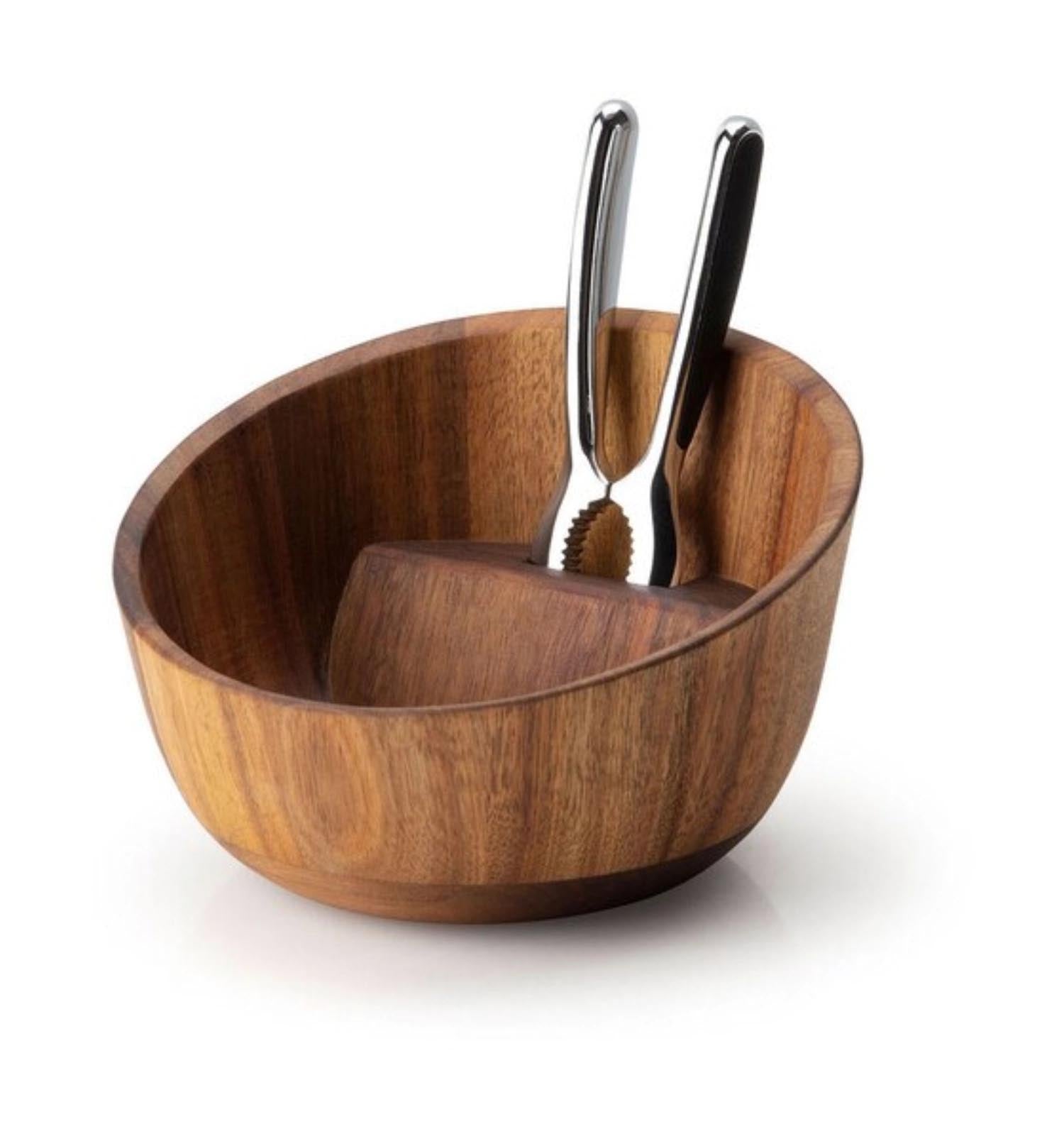 Akazie Nussschale mit Knacker 19.5x19x12.5cm in Braun präsentiert im Onlineshop von KAQTU Design AG. Schale ist von Continenta