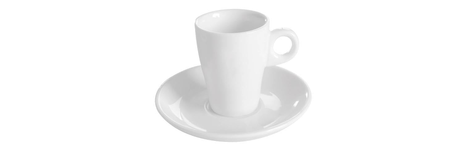 Stella Espresso Obertasse und Untere 0.08lt weiss in Weiss präsentiert im Onlineshop von KAQTU Design AG. Espressotassen ist von Lagotto