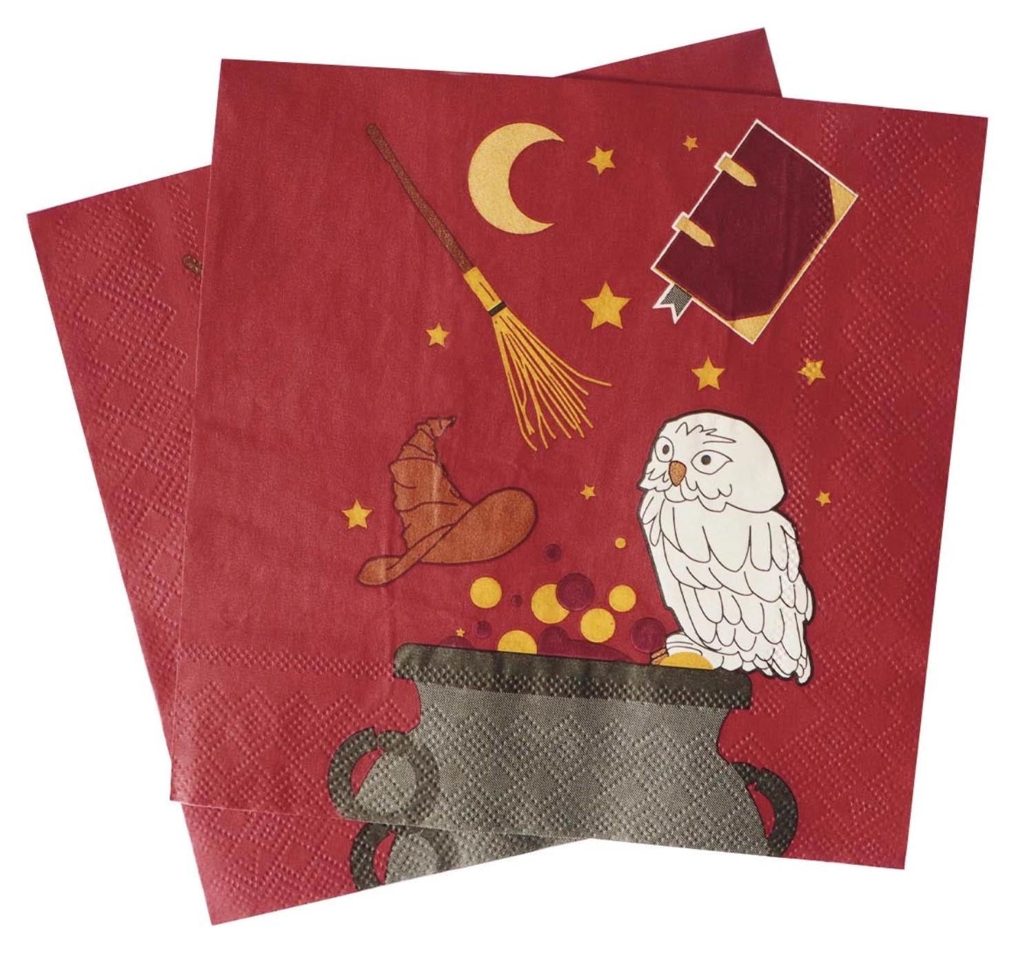 20er Set Papierserviette Zauberei 33x33cm in Rot präsentiert im Onlineshop von KAQTU Design AG. Servietten ist von Scrap Cooking