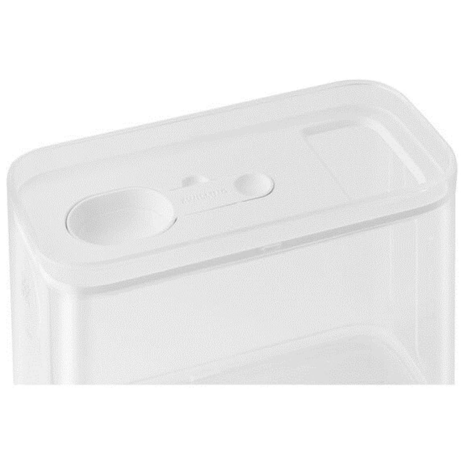 Zwilling Cube Box M, 700ml, transparent-weiss, 7.6x21.4x10.7cm, ideal für Lebensmittelaufbewahrung, platzsparend und praktisch.