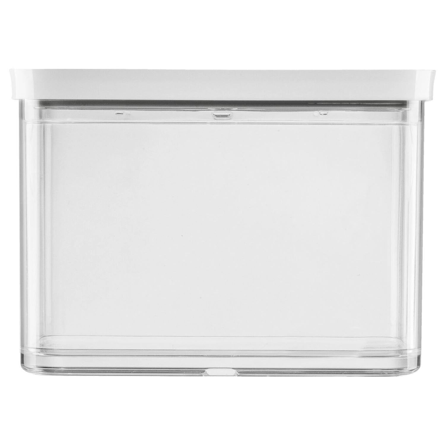 Praktische Cube Box 2M von Zwilling, 1.8l Fassungsvermögen, transparent-weiss, ideal zur Aufbewahrung, Masse: 15.2x21.4x10.7cm.
