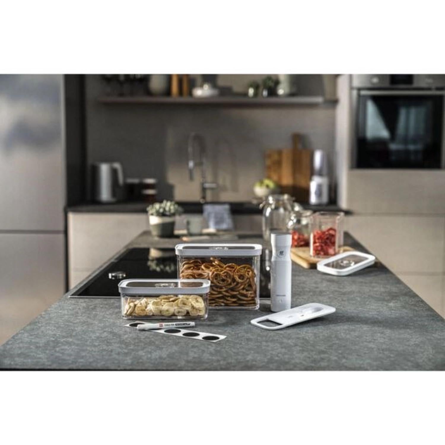 Zwilling Cube Box 2M, 1.8l, transparent-weiss, 15.2x21.4x10.7cm, ideal für stilvolle und funktionale Aufbewahrung im Alltag.