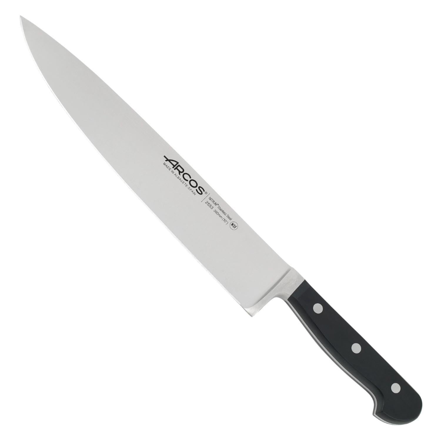 Clasica Kochmesser geschmiedet Klinge 26cm in Schwarz präsentiert im Onlineshop von KAQTU Design AG. Küchenmesser ist von Arcos