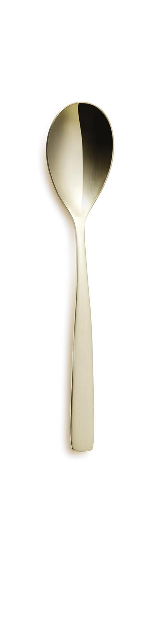 Barcelona Kaffeelöffel 18/0 Champagne matt in Gold präsentiert im Onlineshop von KAQTU Design AG. Besteck ist von Comas