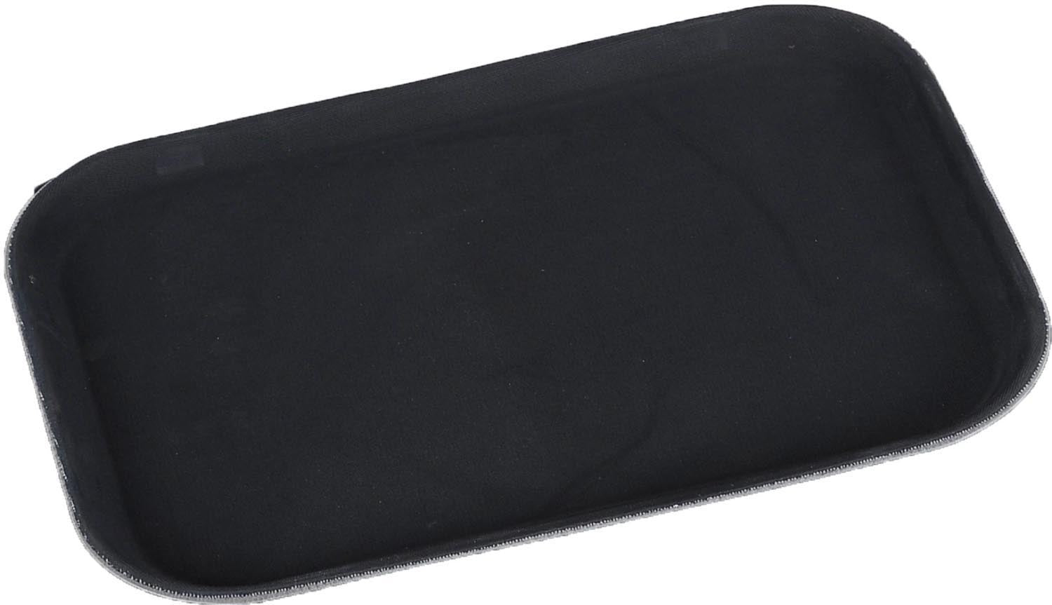 Serviertablett rechteckig rutschfest schwarz 40.6x30.5x2.2cm in Schwarz präsentiert im Onlineshop von KAQTU Design AG. Tablett ist von Linum