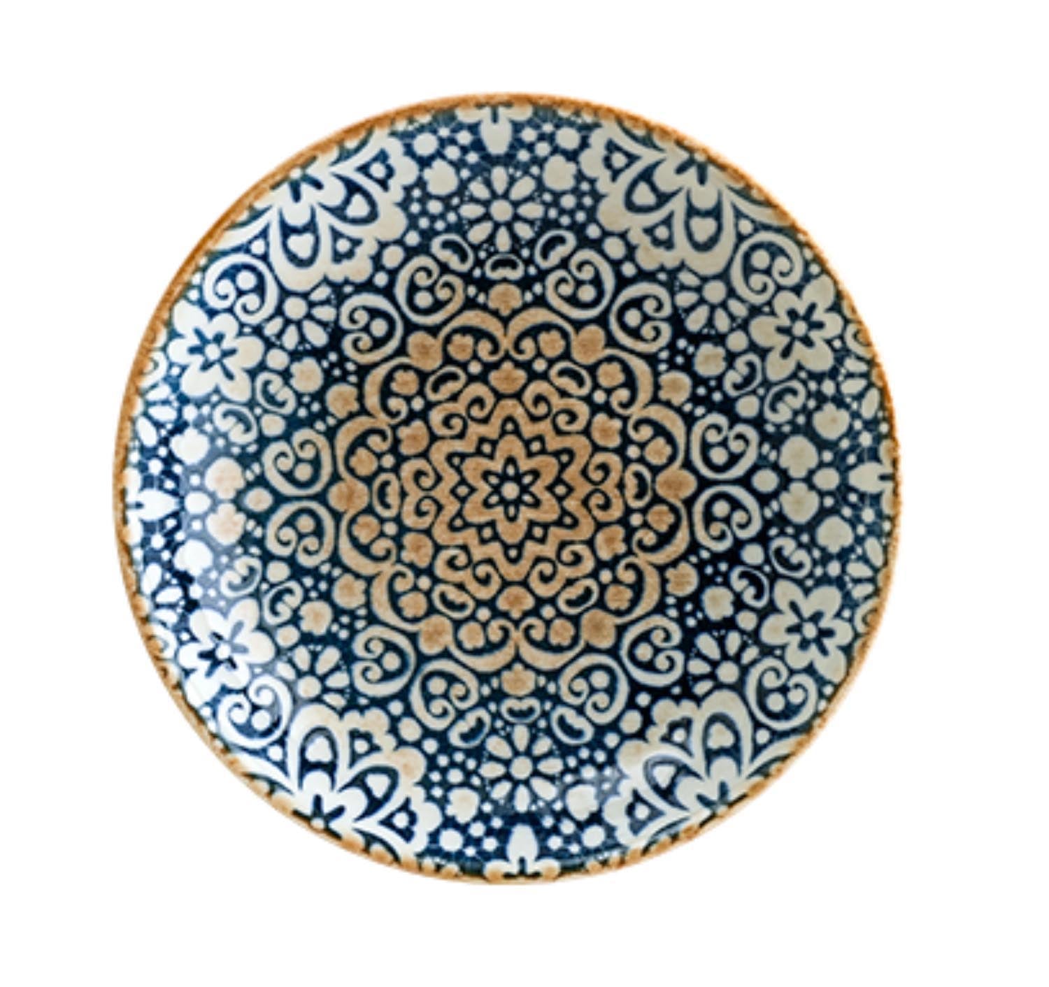 Alhambra Gourmet Teller tief D20cm 500ml in Blau präsentiert im Onlineshop von KAQTU Design AG. Teller ist von Bonna