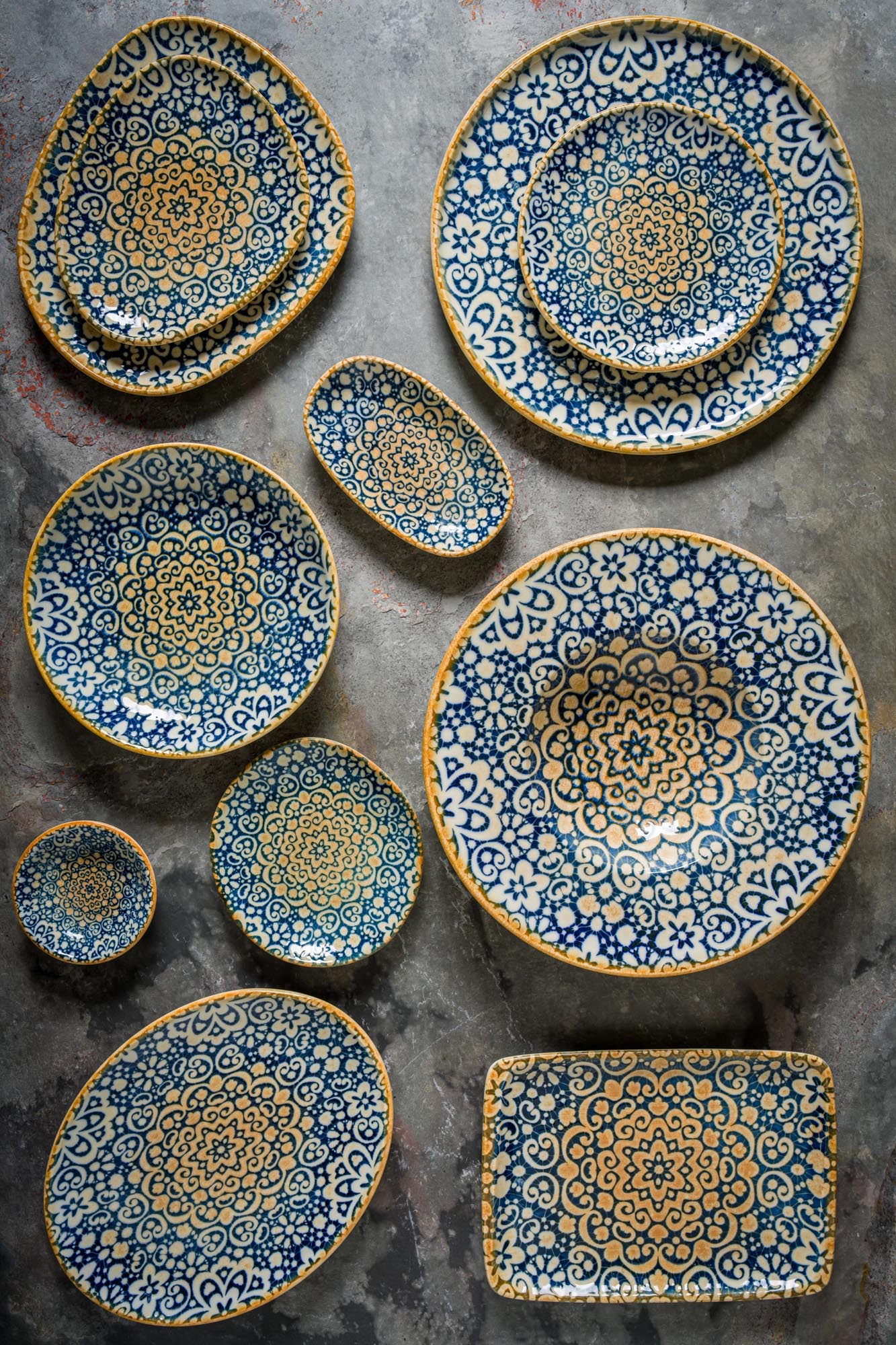 Eleganter Alhambra Gourmet-Teller von Bonna, 32 cm, ideal für stilvolle Präsentationen und exquisite kulinarische Kreationen.