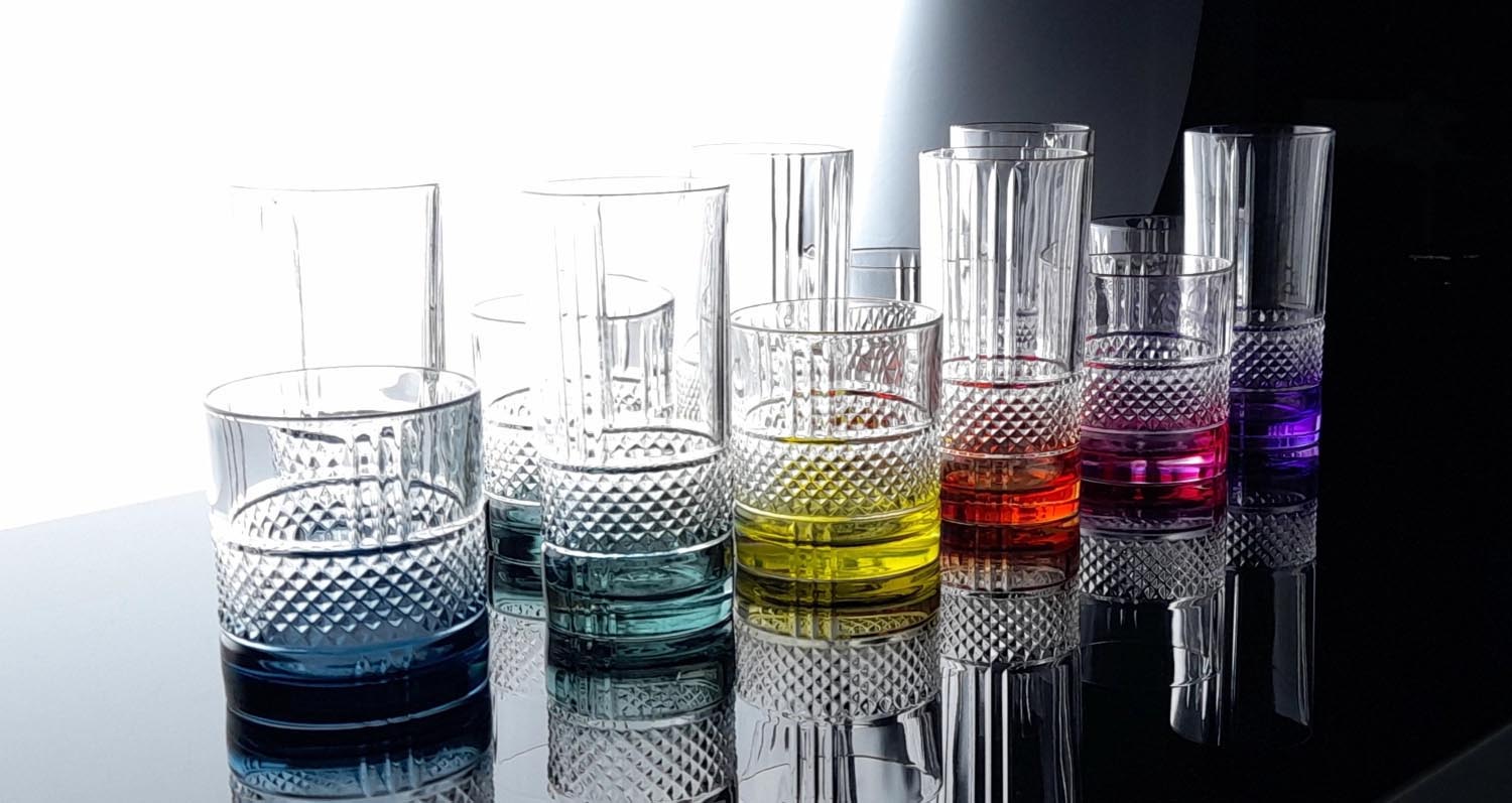 6er Set RCR Becher aus hochwertigem Kristallglas, 37cl, Ø7 H15 cm, perfekt für elegante Getränke und stilvolle Anlässe.