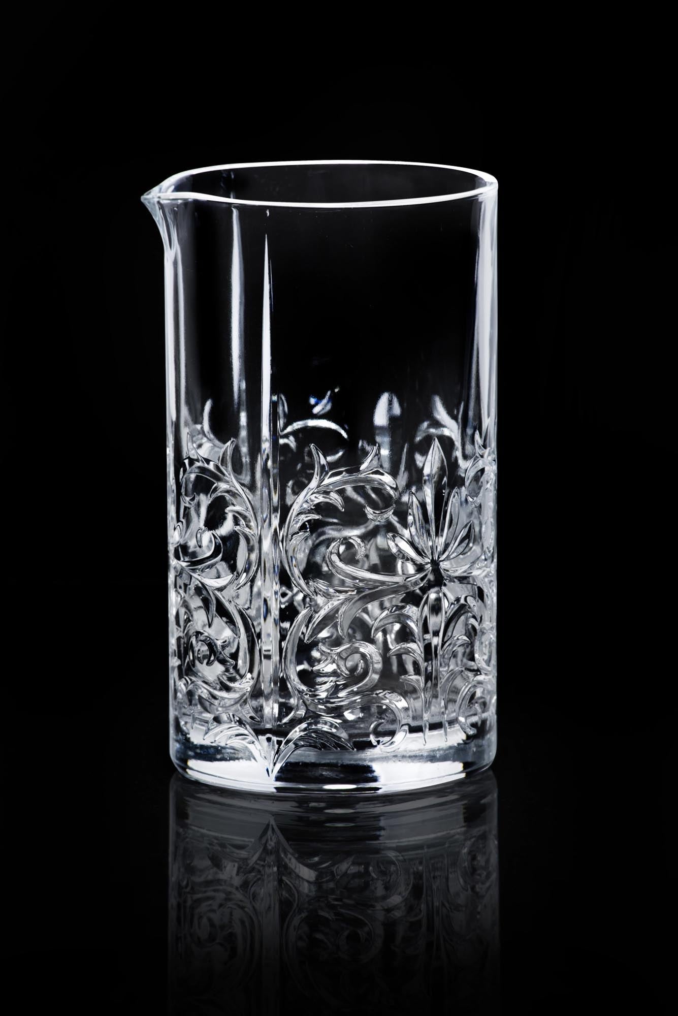 Elegantes Tattoo Mixing Glas von RCR, 65cl, Ø9.7cm, H16cm – ideal für stilvolles Mixen und Servieren von Cocktails.