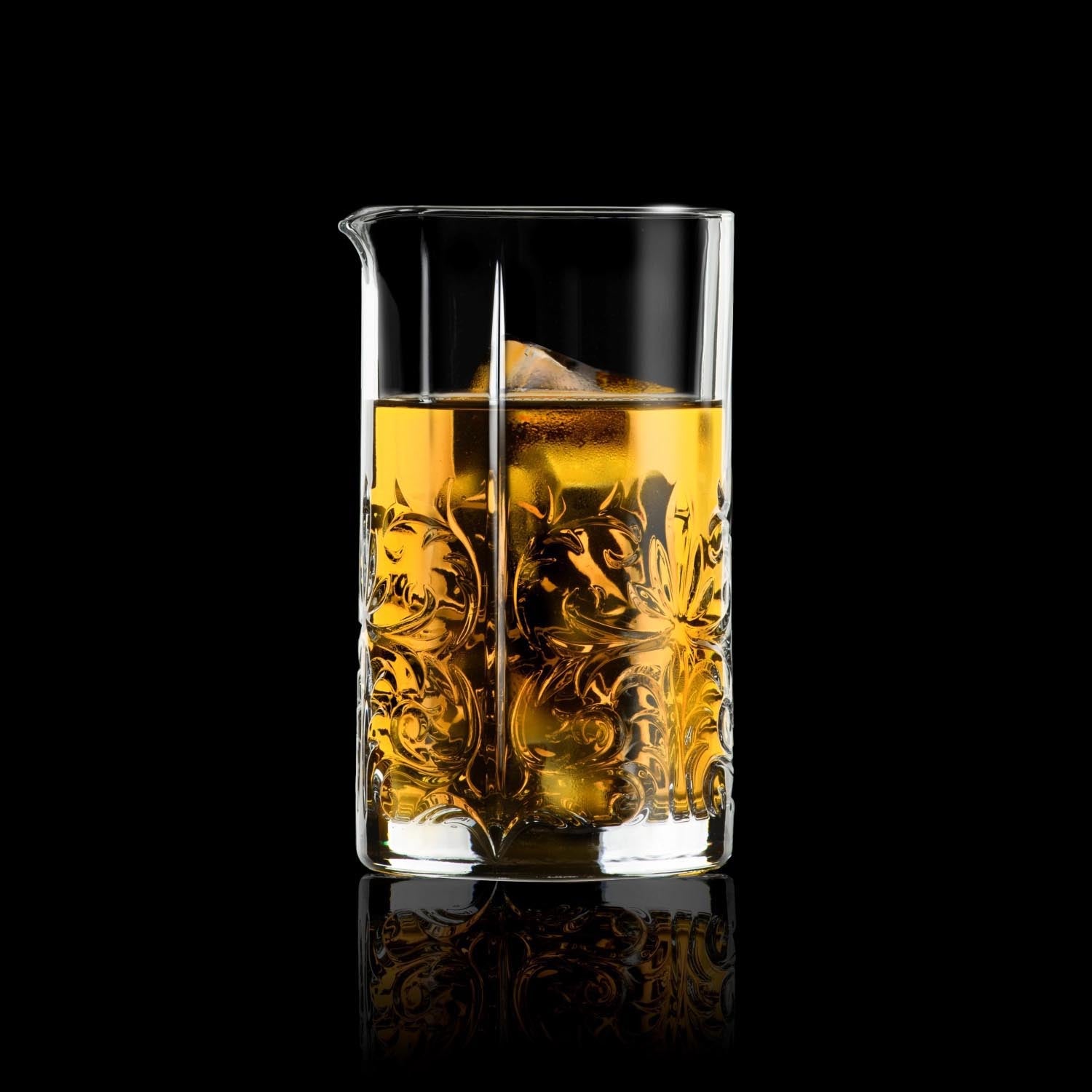 Tattoo Mixing Glas von RCR, 65cl, Ø9.7cm, H16cm – perfekt für edles Cocktail-Mixen und stilvolles Servieren.