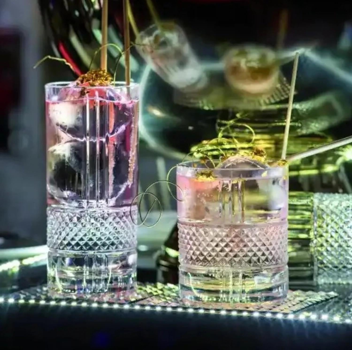 Elegantes 6er Set RCR Brillante HB Tumbler, 37cl, Ø7cm, H15cm. Ideal für stilvolle Getränke, modernes und hochwertiges Design.