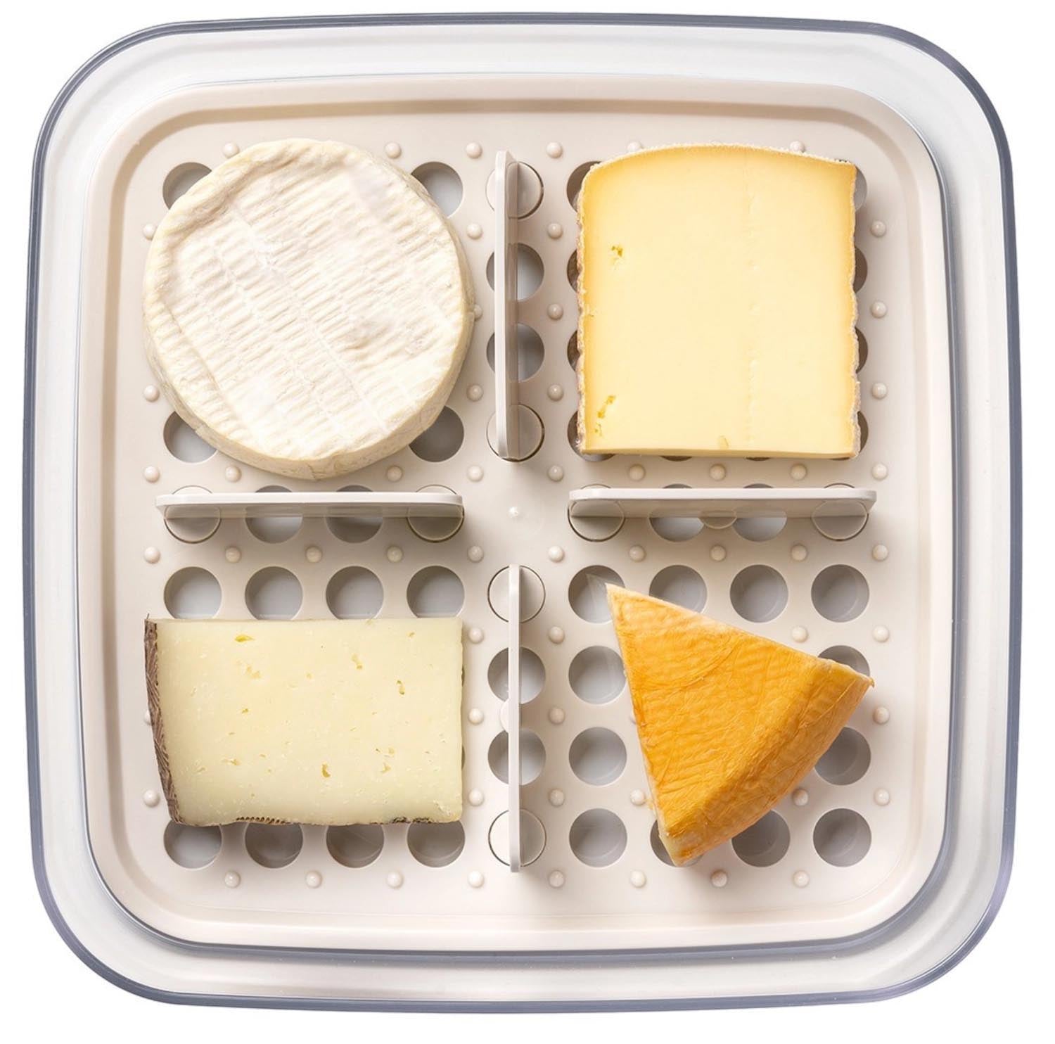 Amuse Life Specialty Cheese Platte, beige, 242x241x96mm, ideal für Käsepräsentationen, stilvoll und funktional.