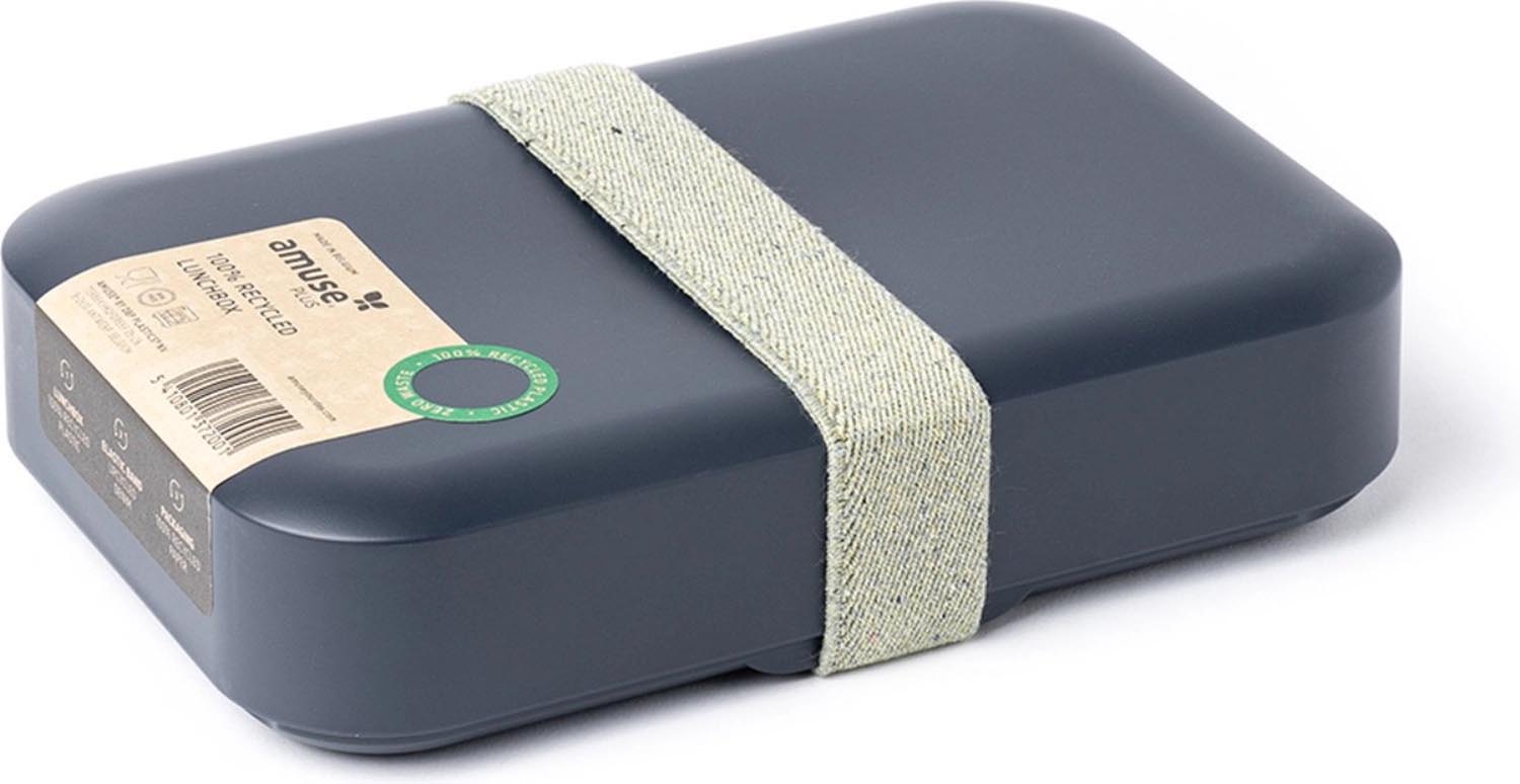 Die Amuse Plus Zero Waste Lunchbox in Grau ist eine nachhaltige, wiederverwendbare Box für umweltbewusste Mahlzeiten unterwegs.