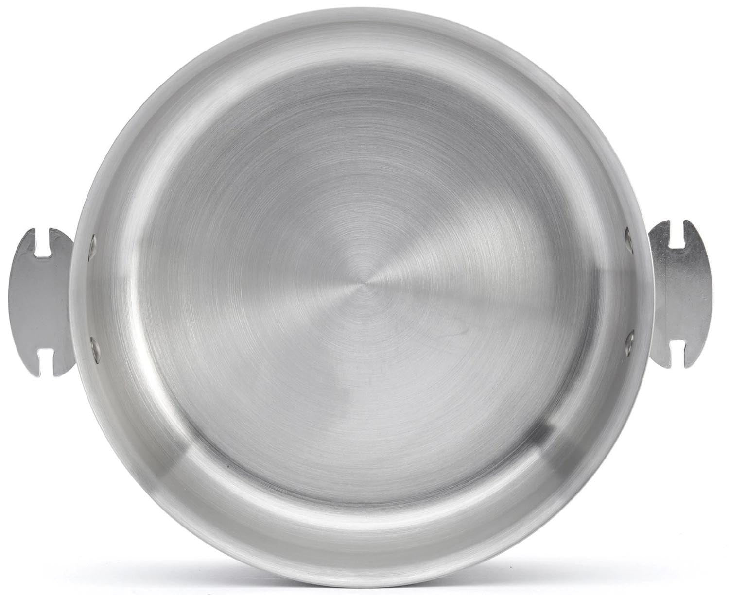 Die Alchimy Loqy Sauteuse von de Buyer, 24cm, aus Edelstahl, bietet optimale Wärmeverteilung für präzises und gleichmässiges Kochen.