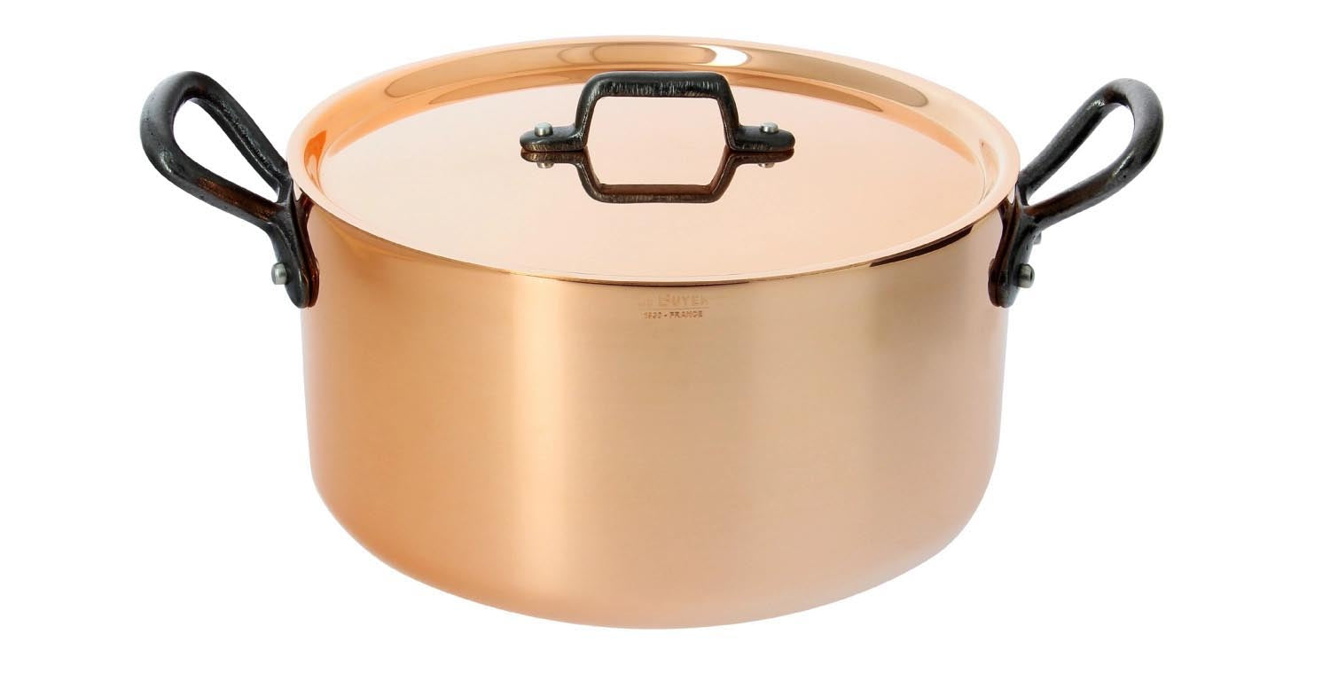 PRIMA MATERA Bratentopf 20cm Kupfer mit Deckel Ind. in Kupfer präsentiert im Onlineshop von KAQTU Design AG. Pfanne/Topf ist von de Buyer