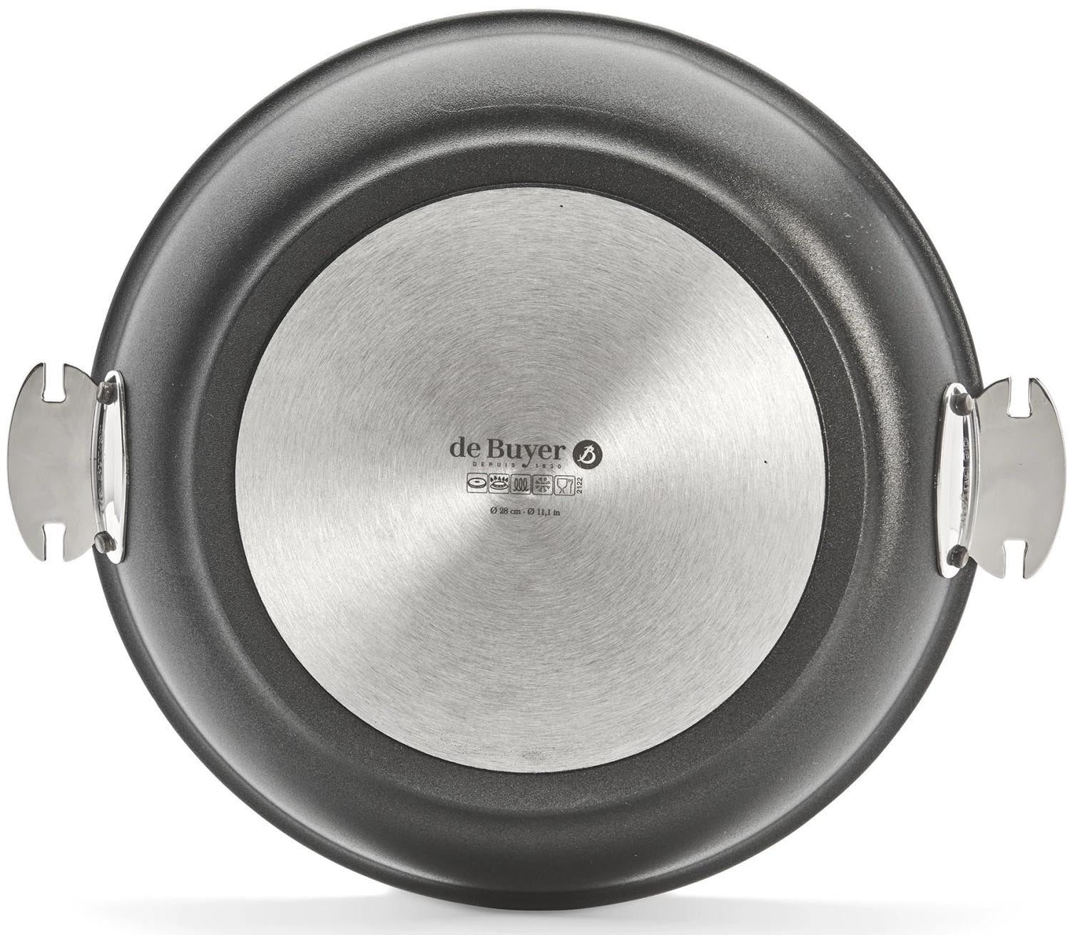 Die Choc Extreme Loqy Bratpfanne von de Buyer, 28 cm, aus Alu-Druckguss, bietet langlebige Antihaftqualität für perfektes Braten.