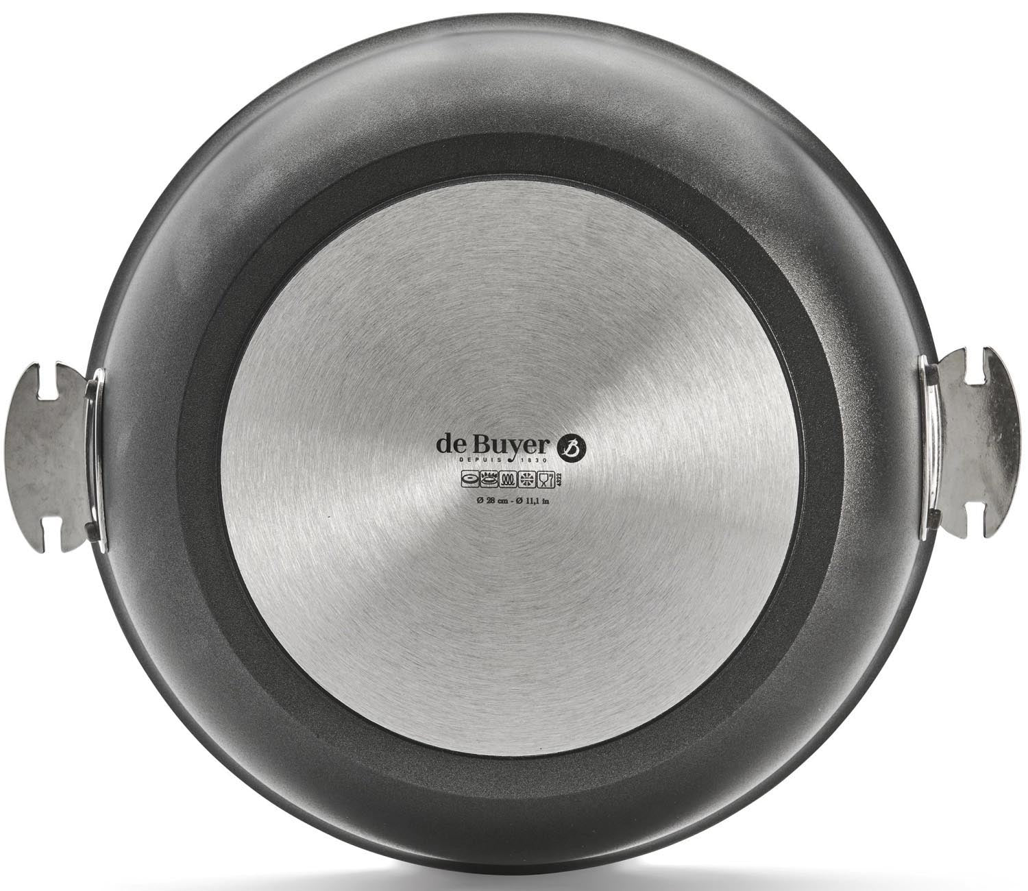 Die Choc Extreme Loqy Sauteuse von de Buyer ist eine robuste, antihaftbeschichtete Alugusspfanne mit 28 cm Durchmesser, ideal zum Braten.