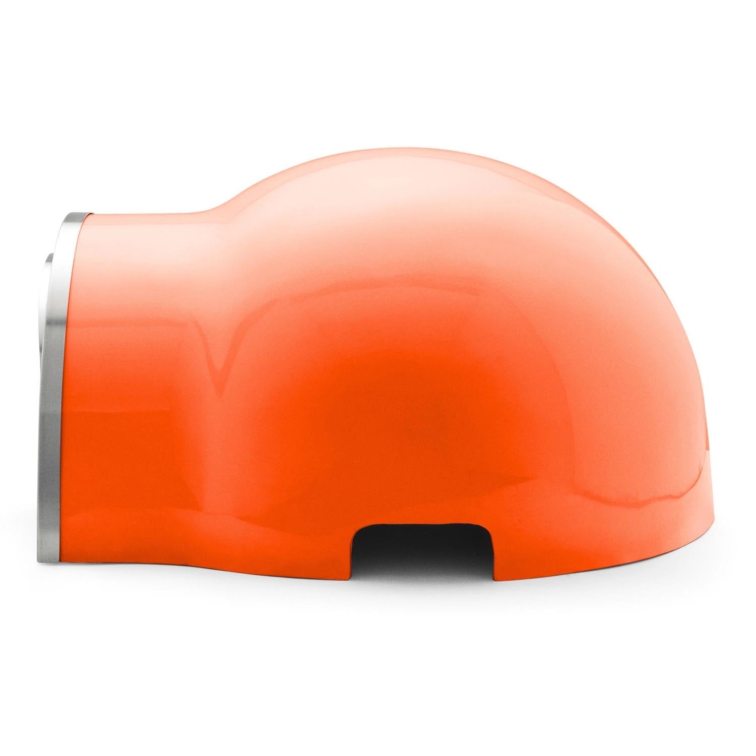 Der tragbare Delivita Holzofen in Orange kombiniert modernes Design mit Funktionalität, perfekt für Pizza und vielseitiges Kochen.