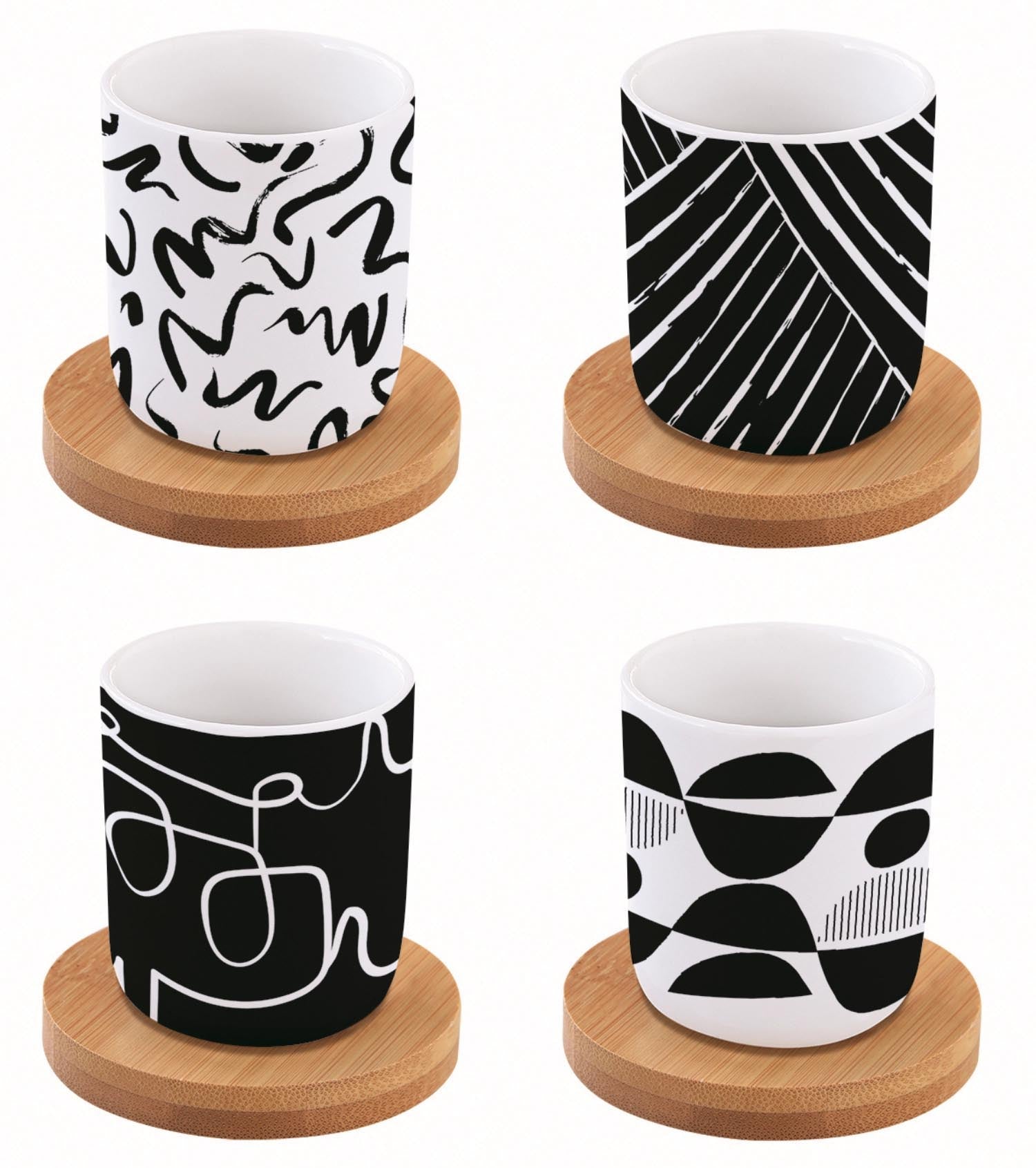 Coffee Mania 4er Set Kaffee u. UT Graffiti 110 ml in Mehrfarbig präsentiert im Onlineshop von KAQTU Design AG. Espressotassen ist von Easy Life