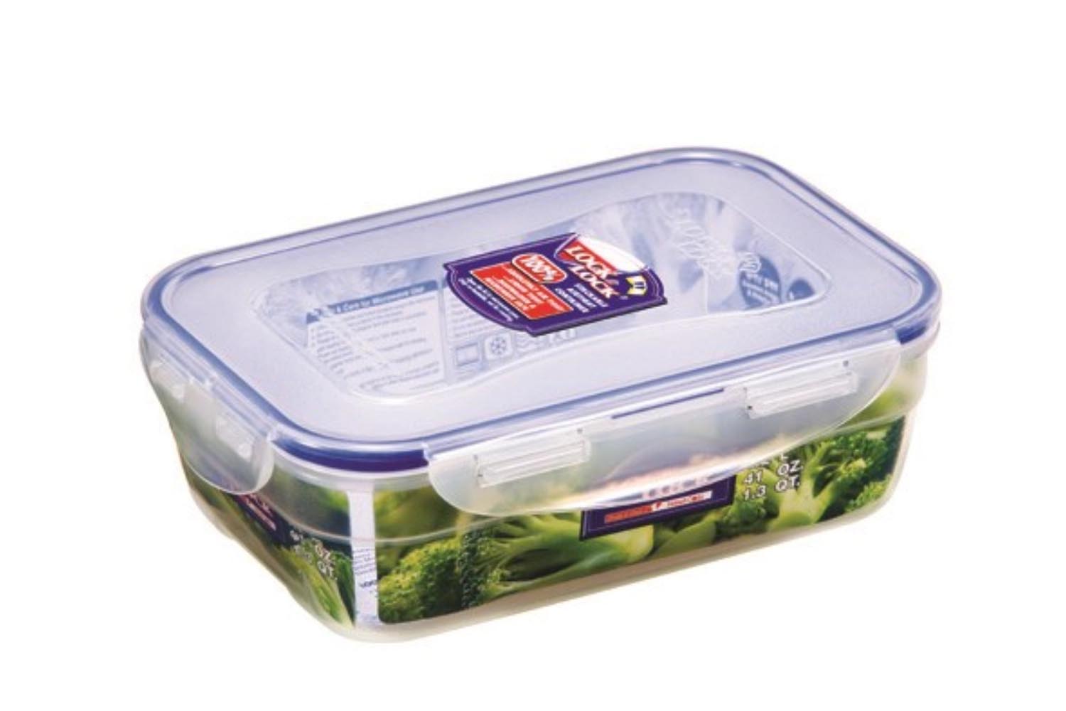 Vorratsdose stapelbar 1.2lt 21x14.6x6.7cm in Transparent präsentiert im Onlineshop von KAQTU Design AG. Aufbewahrungsbehälter ist von Lock&Lock