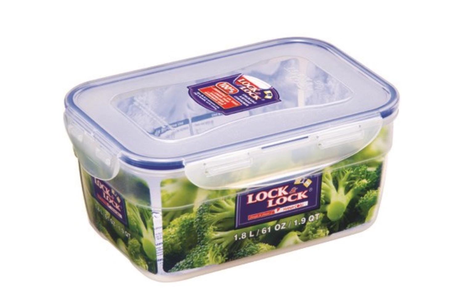 Vorratsdose stapelbar 1.8lt 21x14.6x9.4cm in Transparent präsentiert im Onlineshop von KAQTU Design AG. Aufbewahrungsbehälter ist von Lock&Lock