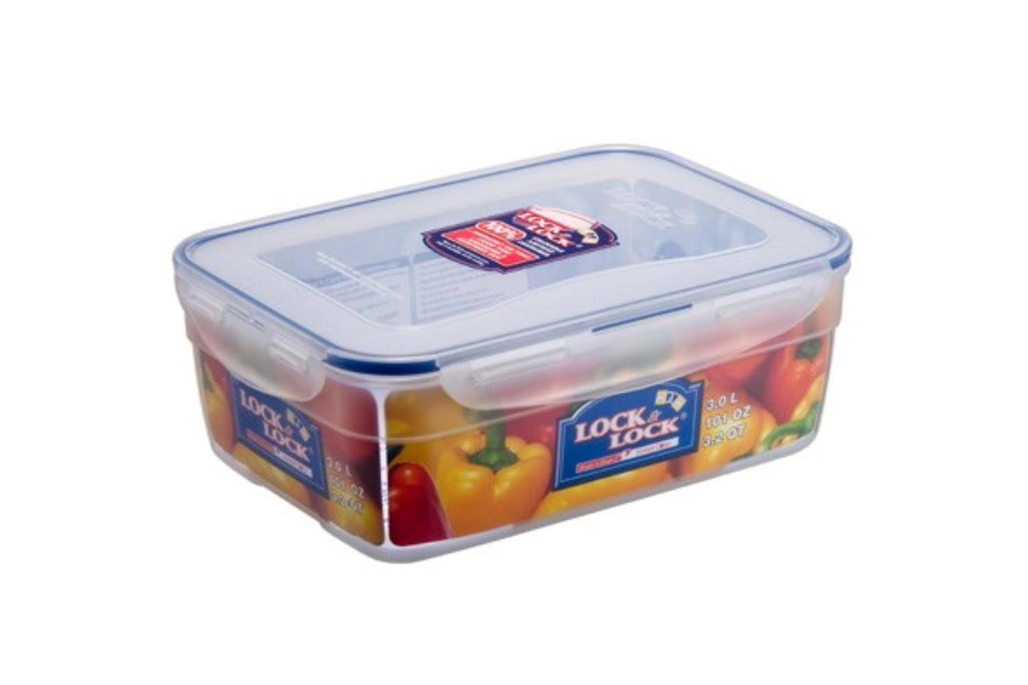 Vorratsdose stapelbar 3lt 26.5x19x9.4cm in Transparent präsentiert im Onlineshop von KAQTU Design AG. Aufbewahrungsbehälter ist von Lock&Lock