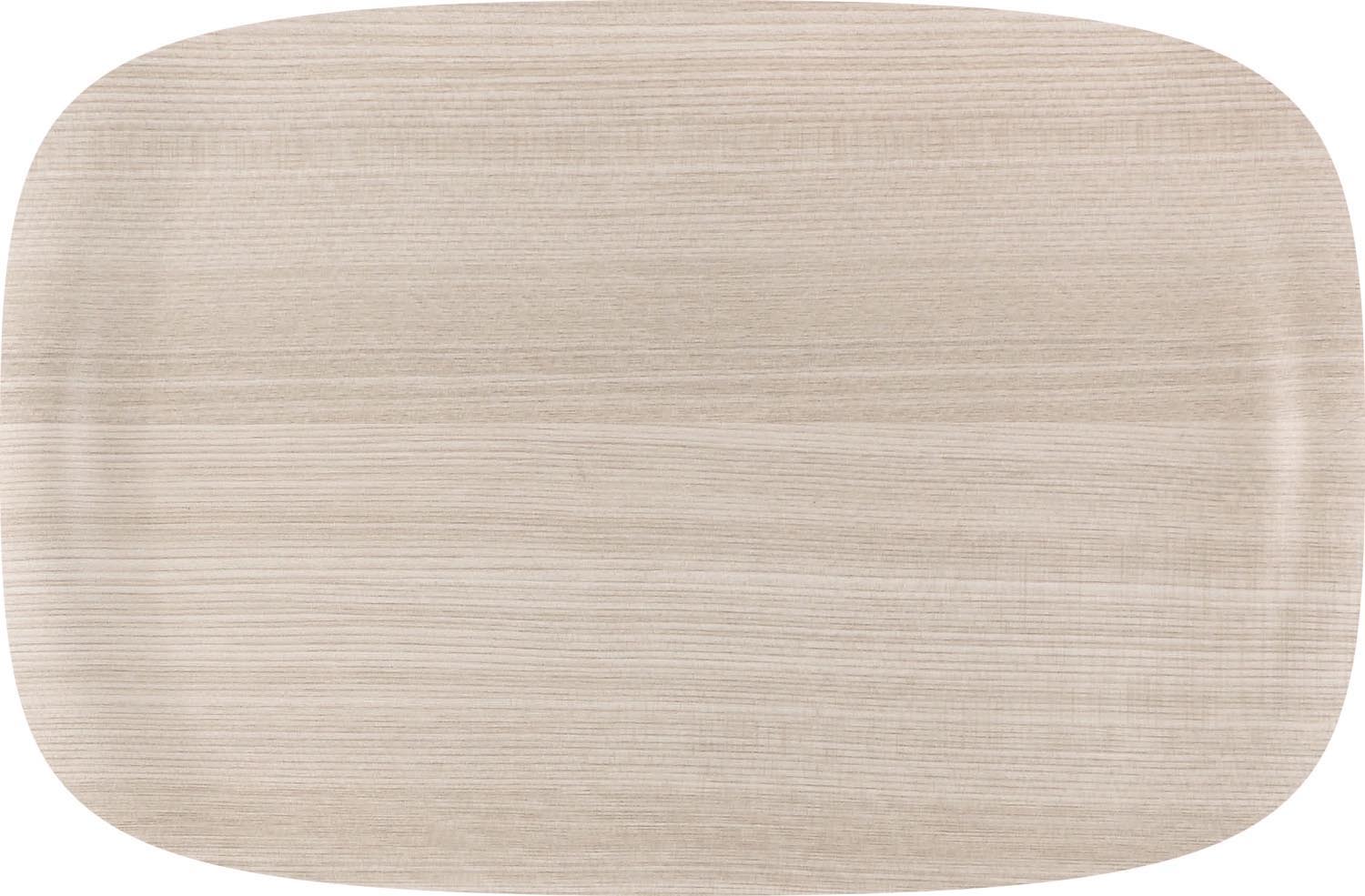 Tablett Wave Art Light Wood 32x21cm in Beige präsentiert im Onlineshop von KAQTU Design AG. Tablett ist von Roltex