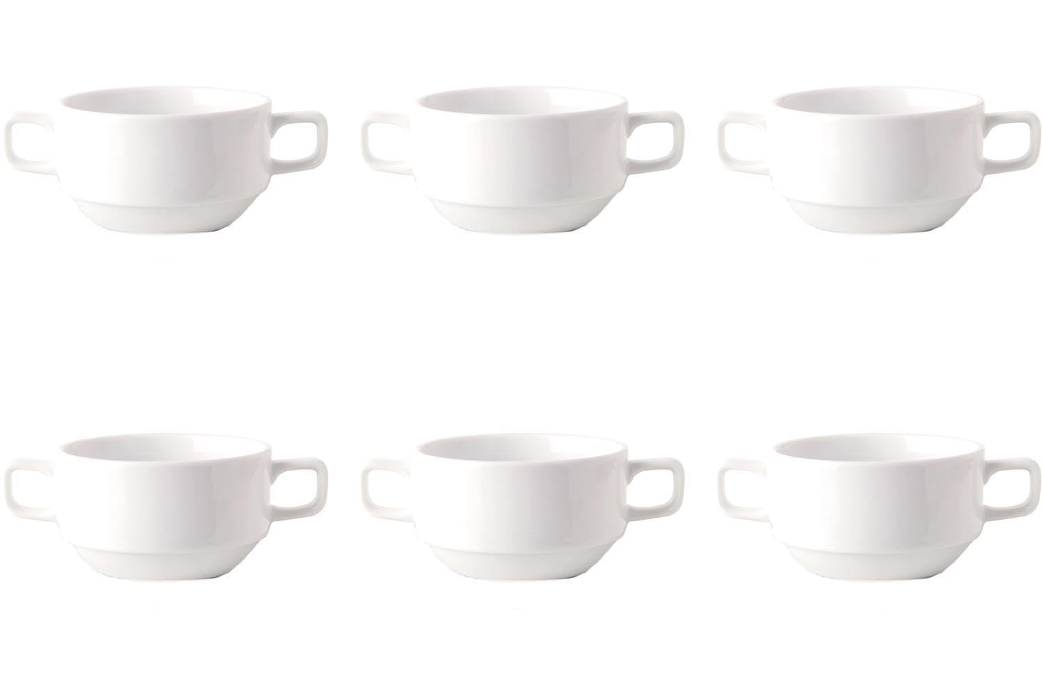 6er Set Uni 09 Suppen Obertasse 0.28lt Top CC in Weiss präsentiert im Onlineshop von KAQTU Design AG. Espressotassen ist von Royal Porcelain