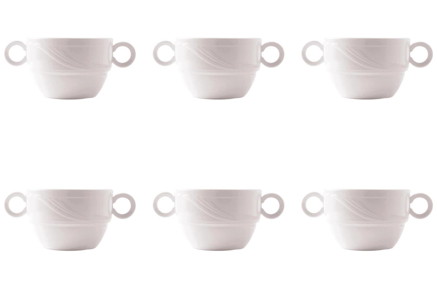 6er Set Maxa Dura 83 Suppen Obertasse 3.5dl Aligro R8372 in Weiss präsentiert im Onlineshop von KAQTU Design AG. Espressotassen ist von Royal Porcelain