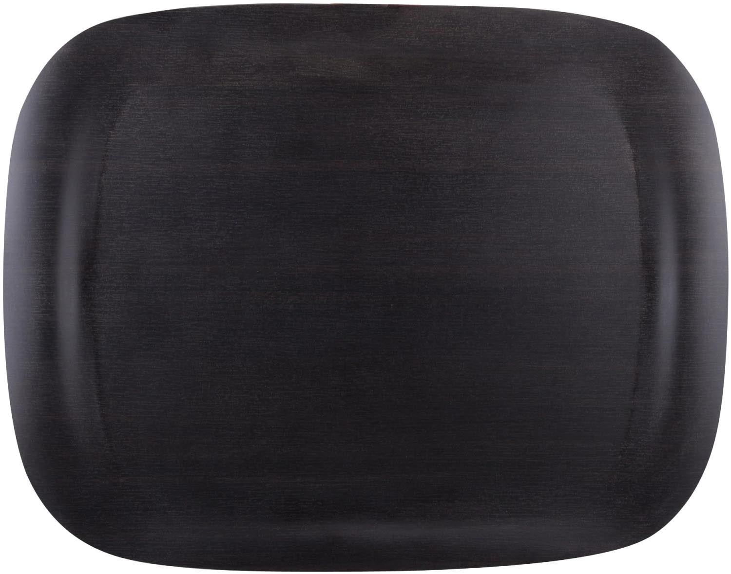 Tablett Earth Wave Art Dark Wood 46x36cm in Schwarz präsentiert im Onlineshop von KAQTU Design AG. Tablett ist von Roltex