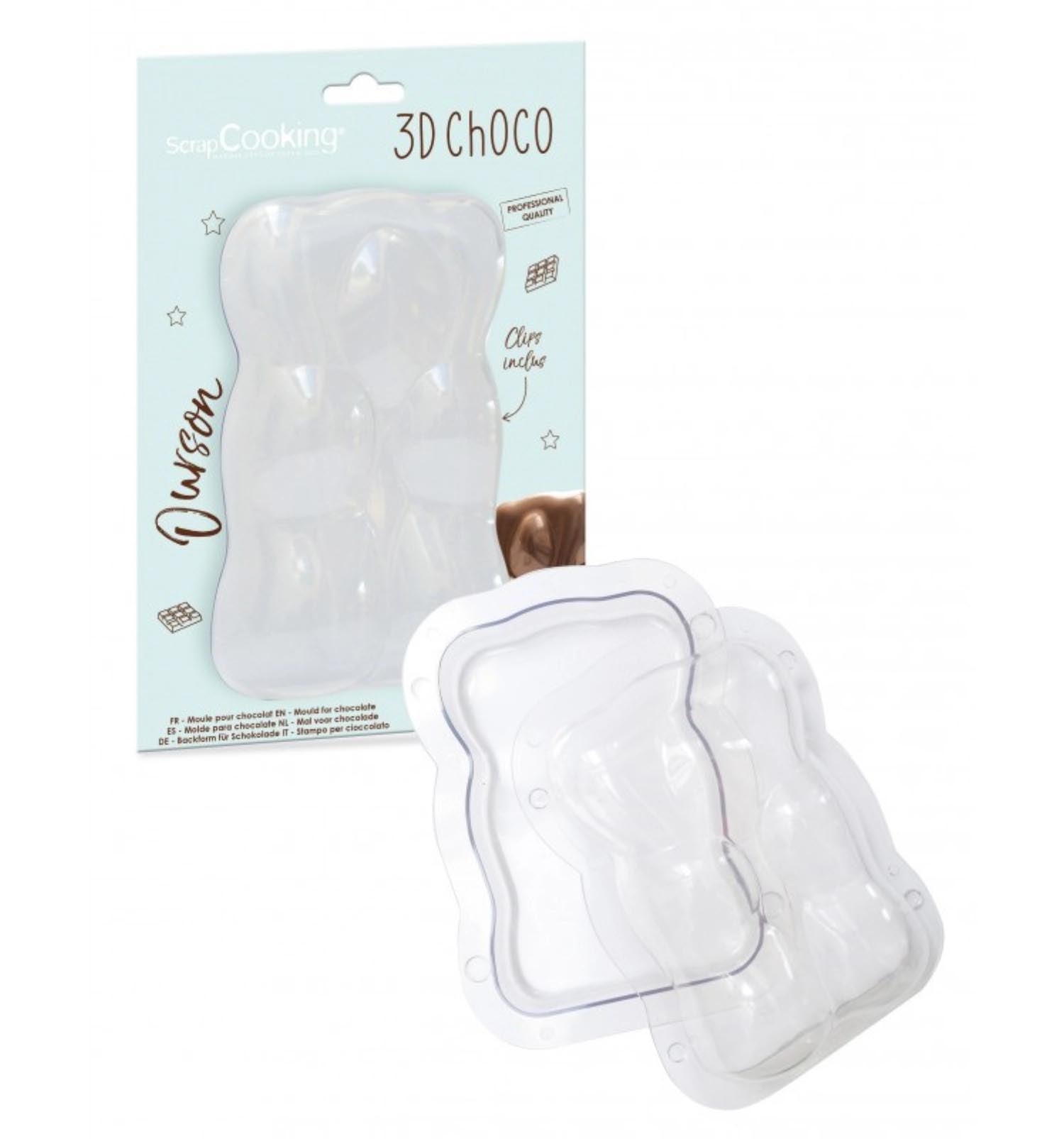 3D Schokoladenform, Bärchen in Transparent präsentiert im Onlineshop von KAQTU Design AG. Backutensilien ist von Scrap Cooking