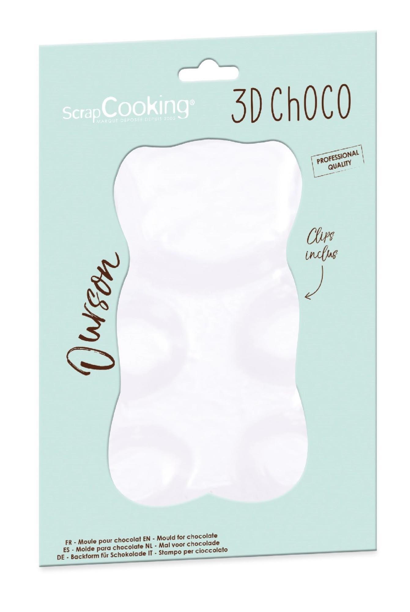 3D-Schokoladenform von Scrap Cooking: Erstellen Sie süsse Bärchen aus Schokolade. Perfekt für kreative Backideen und Schokoladenliebhaber.