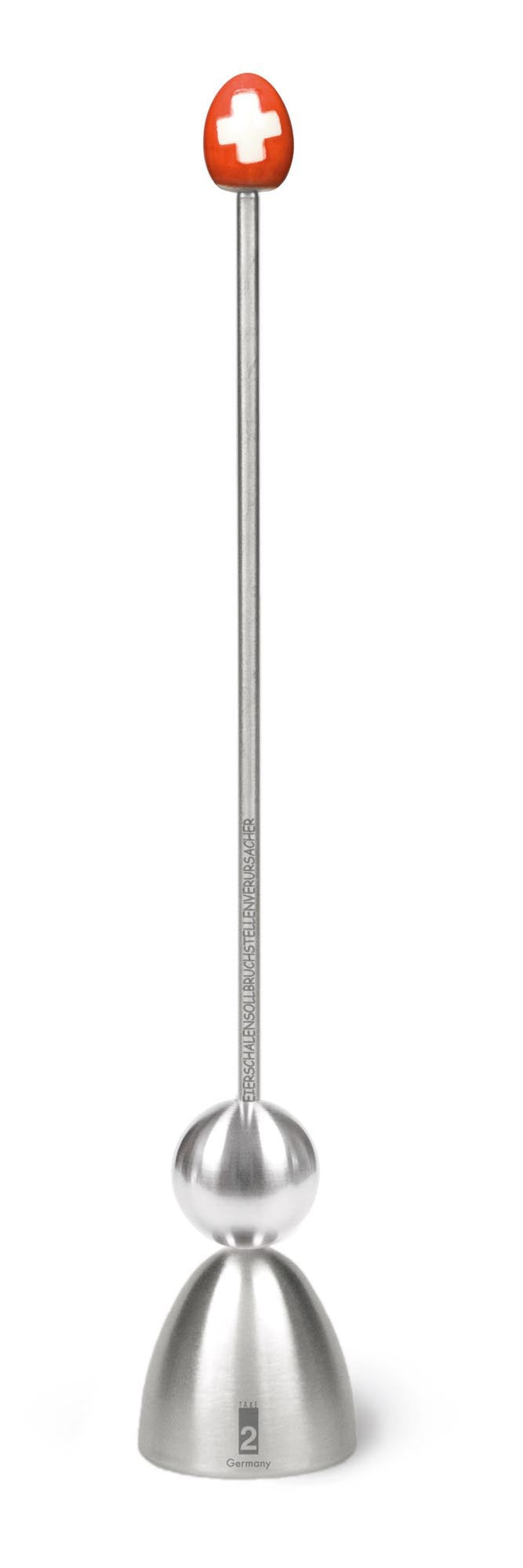 Clack Eieröffner Keramik-Ei, Schweiz in Silber präsentiert im Onlineshop von KAQTU Design AG. Flaschenöffner ist von Maison Truffe