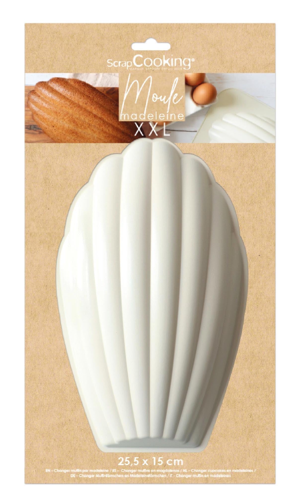 Backform für Madeleine XXL antihaftbeschichtet in Beige präsentiert im Onlineshop von KAQTU Design AG. Backform / Backblech ist von Scrap Cooking