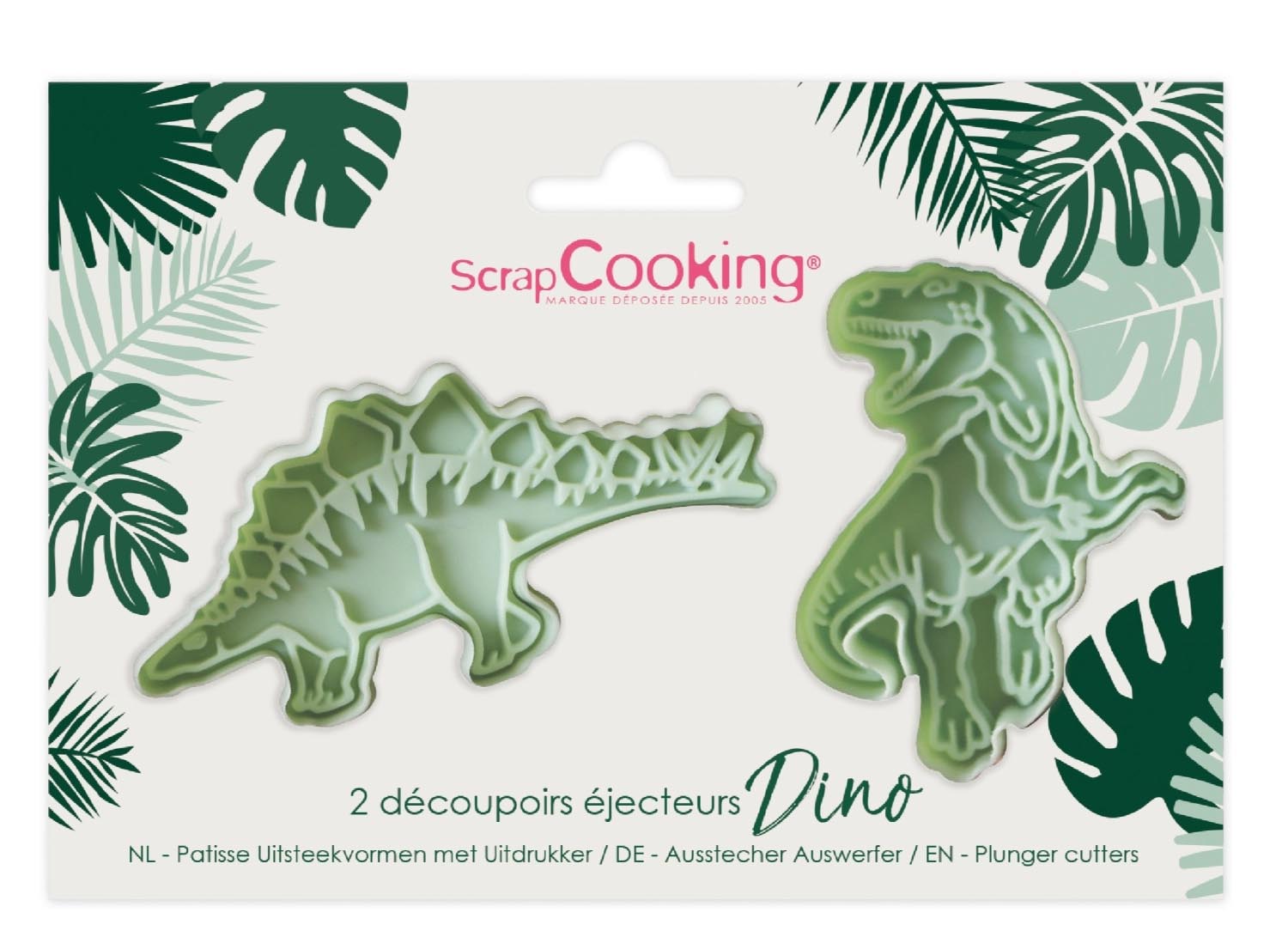 2er Set Ausstechformen Dino in Grün präsentiert im Onlineshop von KAQTU Design AG. Ausstecher ist von Scrap Cooking