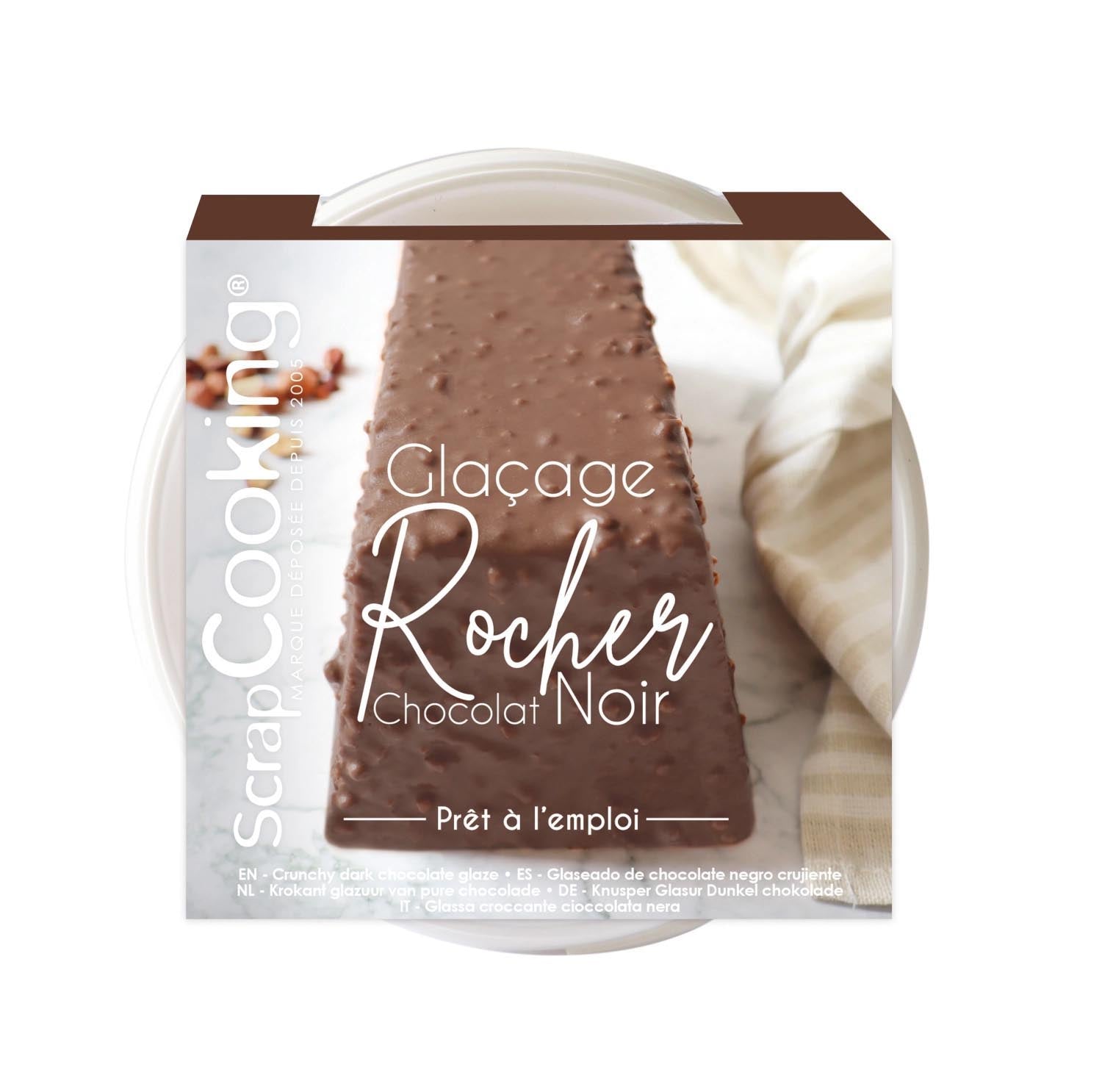 Zuckerguss Rocher gebrauchsfertig dunkle Schokolade 400g in Braun präsentiert im Onlineshop von KAQTU Design AG. Lebensmittel ist von Scrap Cooking