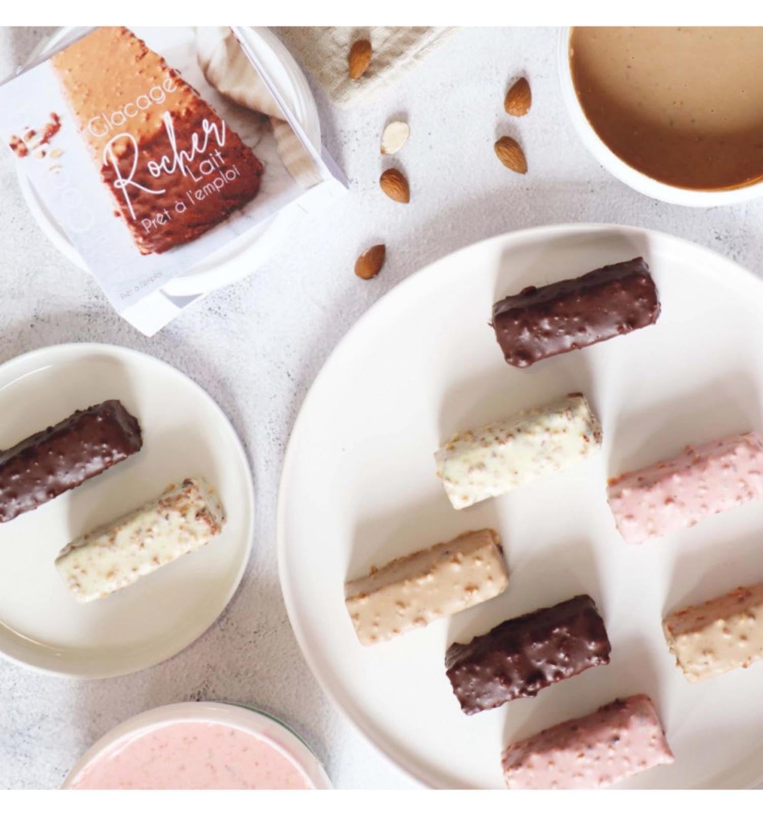 Fertiger Zuckerguss mit Milchschokolade, perfekt für Desserts und Backkreationen. 400g Packung von Scrap Cooking.