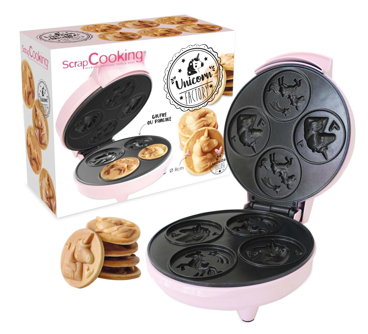 Unicorn Waffle Factory in Rot präsentiert im Onlineshop von KAQTU Design AG. Küchengerät ist von Scrap Cooking