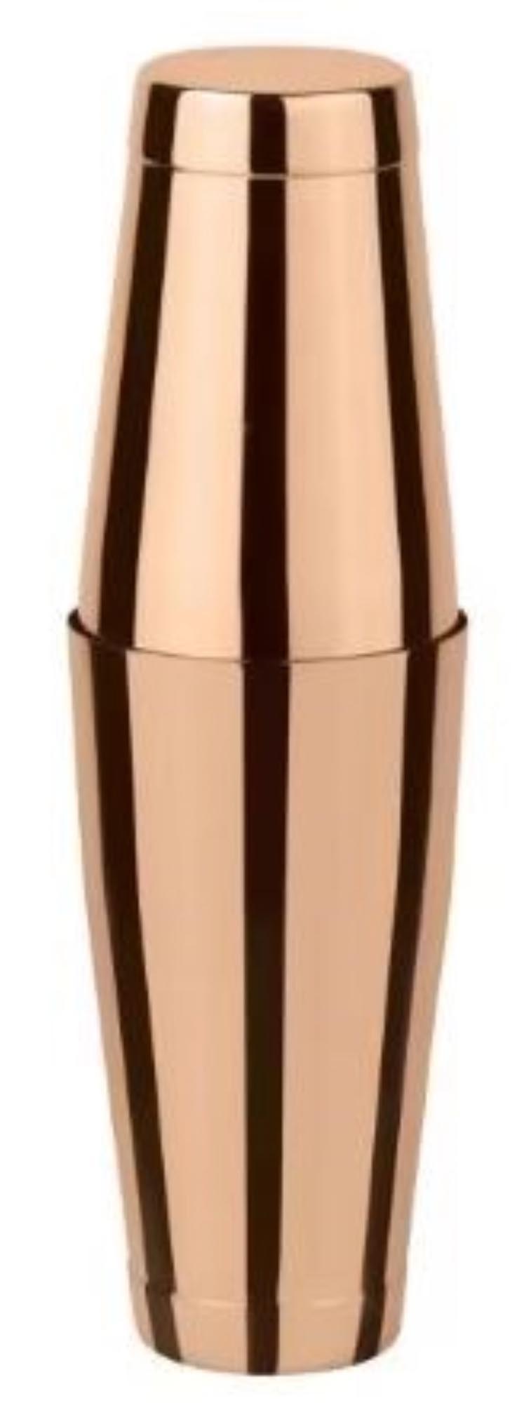 Stylischer 2-teiliges Boston Shaker Set aus Kupfer (790ml/590ml) von Sambonet, perfekt für Cocktails und Mixgetränke.