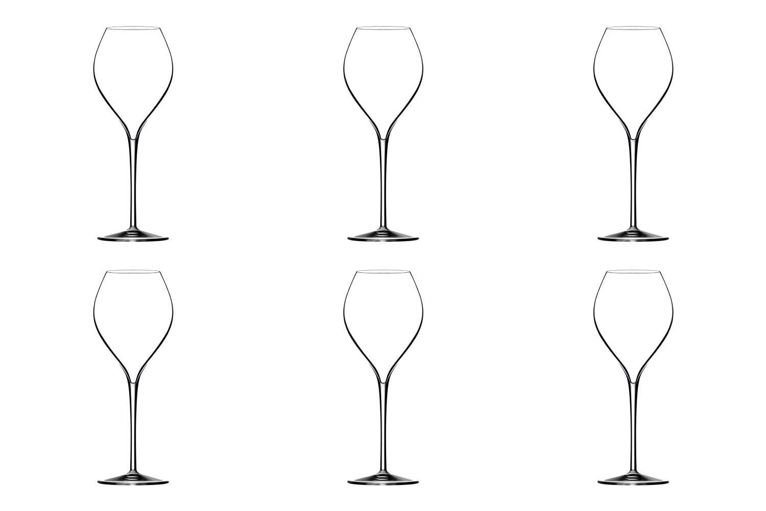 6er Set Jamesse Grand Champagnerglas 40cl in Transparent präsentiert im Onlineshop von KAQTU Design AG. Glas ist von Lehmann Glass