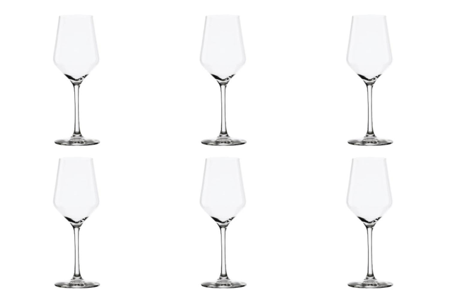 6er Set Revolution Classic Weissweinkelch 365ml h:220mm in Transparent präsentiert im Onlineshop von KAQTU Design AG. Glas ist von Stölzle