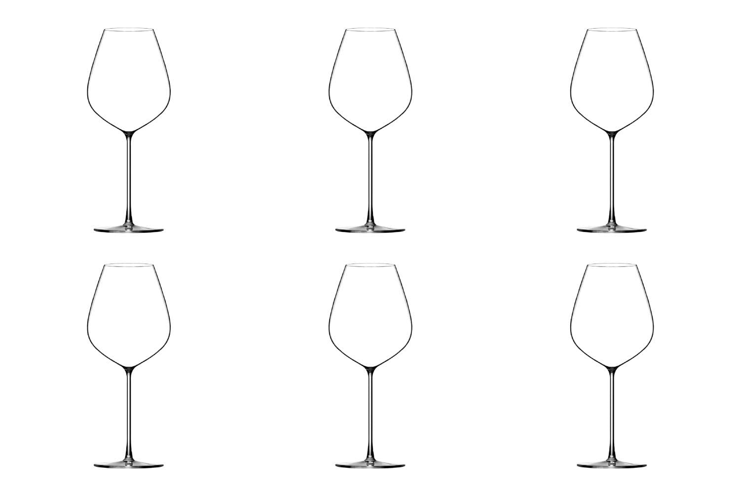 6er Set Basset Hommage Rosé- und Weissweinglas 69cl in Transparent präsentiert im Onlineshop von KAQTU Design AG. Glas ist von Lehmann Glass