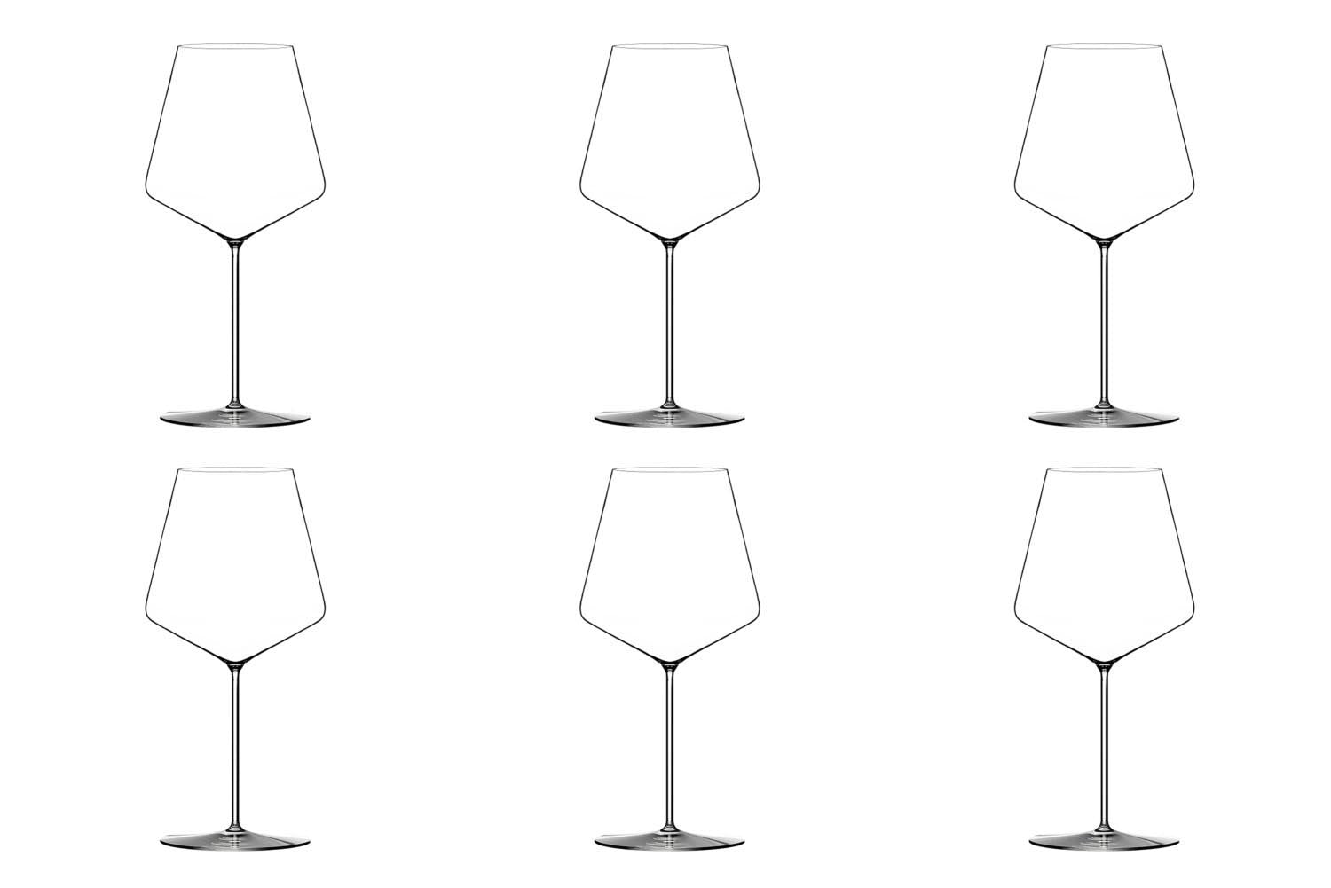 6er Set Sommier Ariane Rotweinglas 88cl mundgeblasen in Transparent präsentiert im Onlineshop von KAQTU Design AG. Glas ist von Lehmann Glass