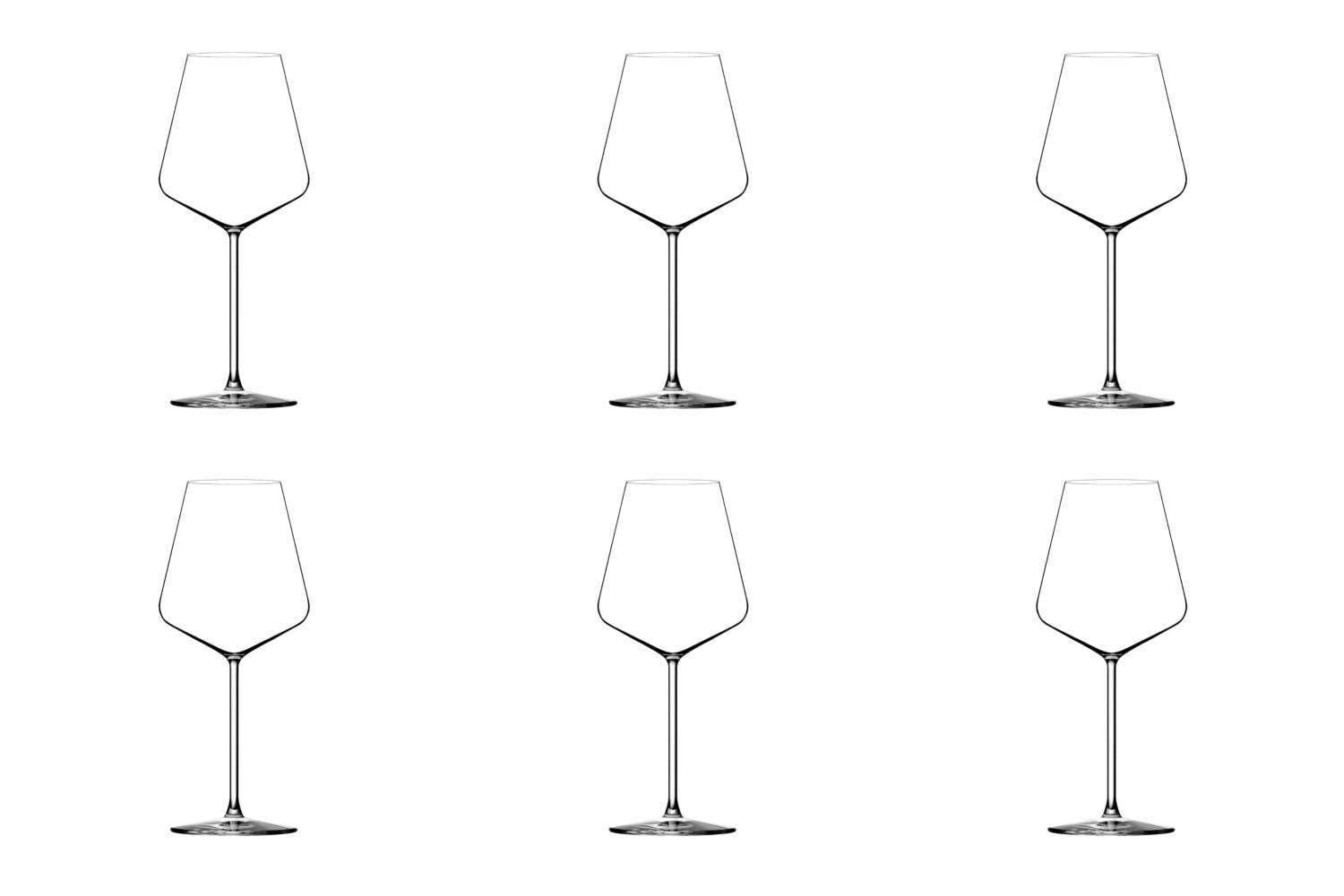 6er Set Sommier Hadrien Rosé- und Weissweinglas 45cl in Transparent präsentiert im Onlineshop von KAQTU Design AG. Glas ist von Lehmann Glass